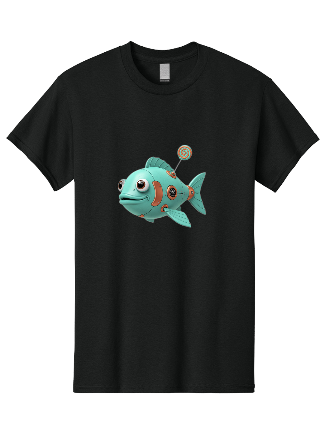 Robot-Fish-4 Men'S Graphic Tee, 100% Cotton, Comfortable Casual Summer Wear, Machine Washable, Vintage Camera, Old Camera, Antique Camera, Black Camera, Classic Photography, Photography Equipment, Nostalgic Device, Film Camera, Camera Art Baf472 6