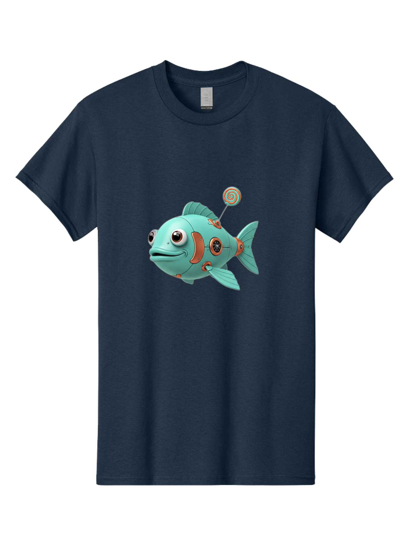 Robot-Fish-4 Men'S Graphic Tee, 100% Cotton, Comfortable Casual Summer Wear, Machine Washable, Vintage Camera, Old Camera, Antique Camera, Black Camera, Classic Photography, Photography Equipment, Nostalgic Device, Film Camera, Camera Art Baf472