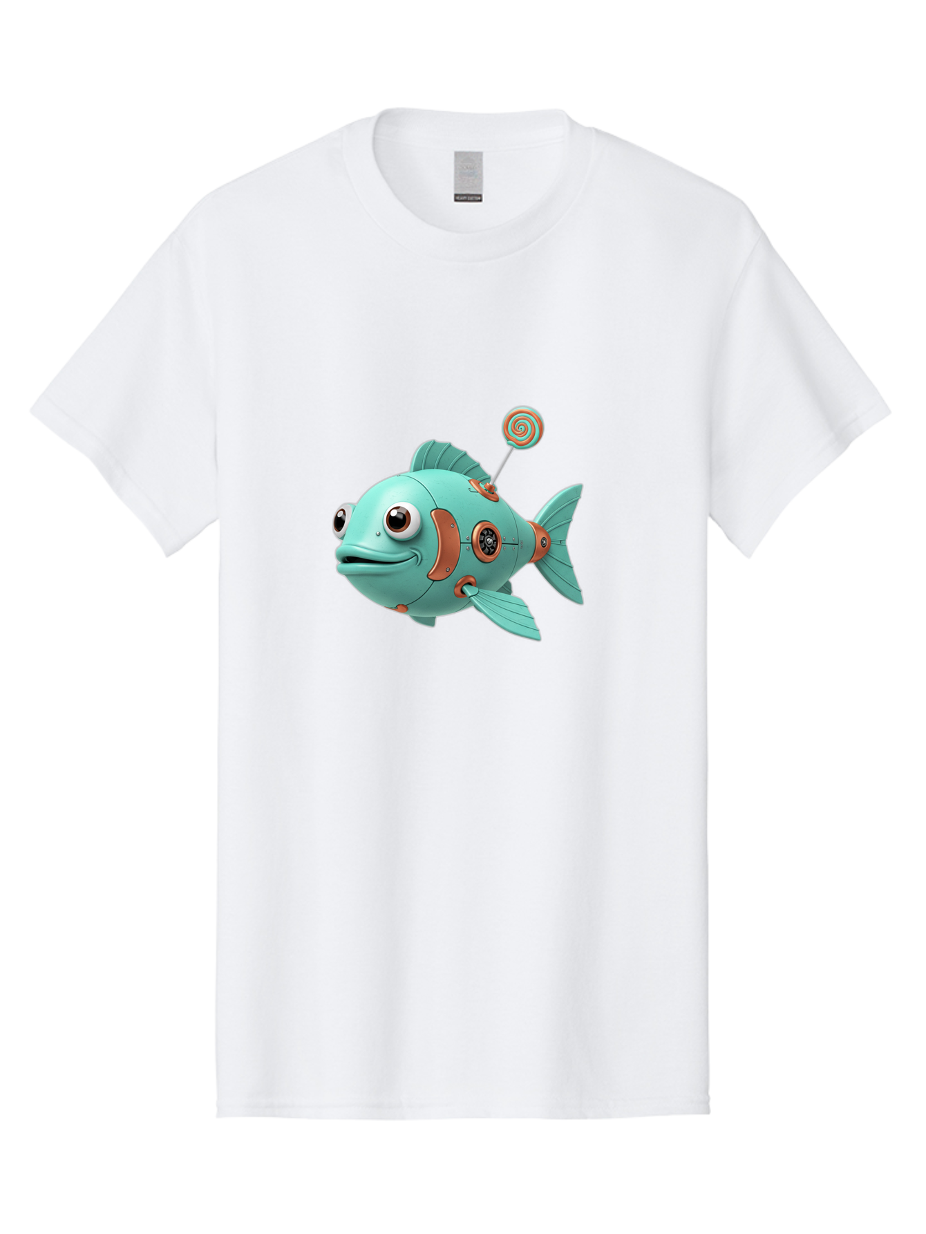 Robot-Fish-4 Men'S Graphic Tee, 100% Cotton, Comfortable Casual Summer Wear, Machine Washable, Vintage Camera, Old Camera, Antique Camera, Black Camera, Classic Photography, Photography Equipment, Nostalgic Device, Film Camera, Camera Art Baf472 12