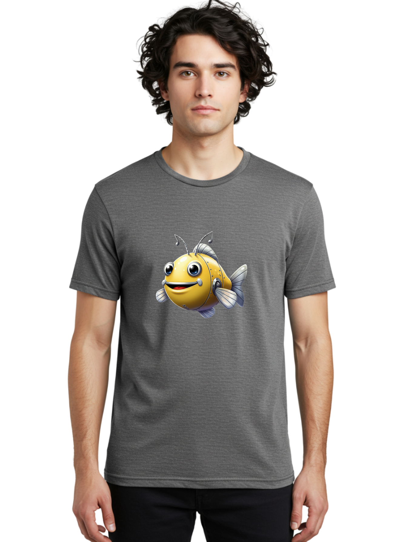 Robot-Fish-5 Men'S Graphic Tee, 100% Cotton, Comfortable Casual Summer Wear, Machine Washable, Vintage Camera, Old Camera, Antique Camera, Black Camera, Classic Photography, Photography Equipment, Nostalgic Device, Film Camera, Camera Art Baf473 25