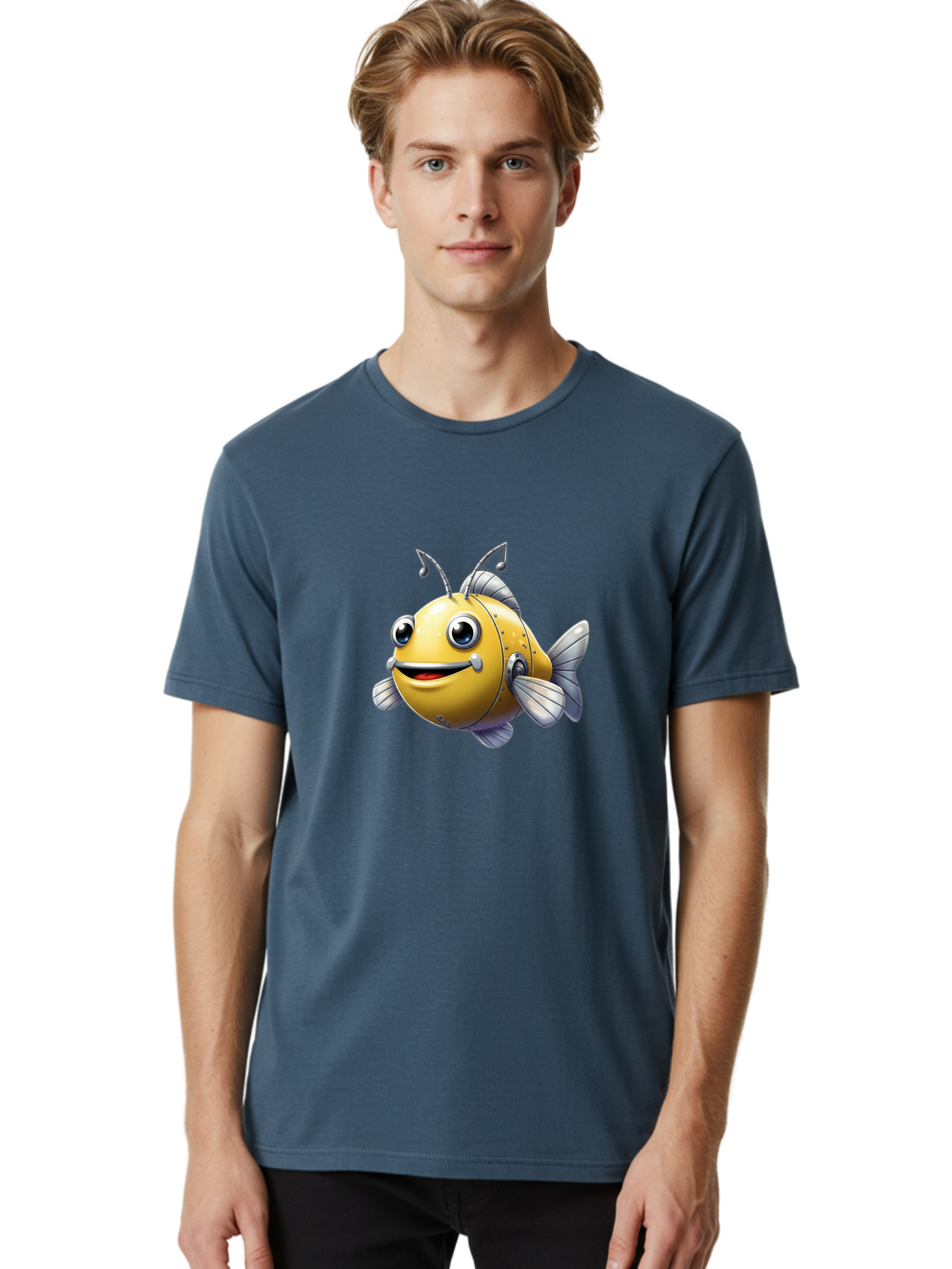 Robot-Fish-5 Men'S Graphic Tee, 100% Cotton, Comfortable Casual Summer Wear, Machine Washable, Vintage Camera, Old Camera, Antique Camera, Black Camera, Classic Photography, Photography Equipment, Nostalgic Device, Film Camera, Camera Art Baf473 26