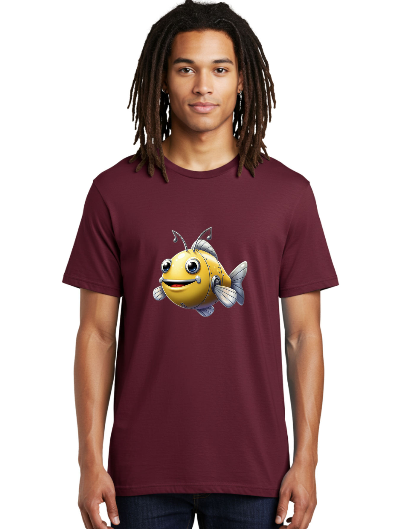 Robot-Fish-5 Men'S Graphic Tee, 100% Cotton, Comfortable Casual Summer Wear, Machine Washable, Vintage Camera, Old Camera, Antique Camera, Black Camera, Classic Photography, Photography Equipment, Nostalgic Device, Film Camera, Camera Art Baf473 16