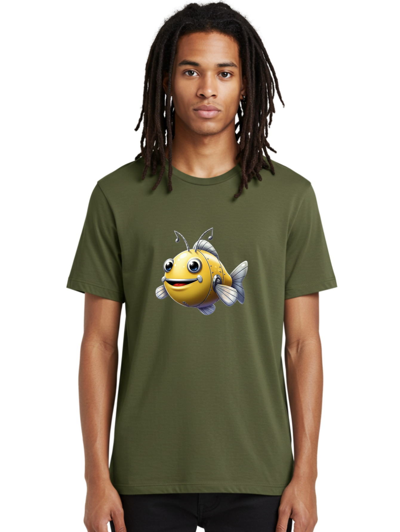 Robot-Fish-5 Men'S Graphic Tee, 100% Cotton, Comfortable Casual Summer Wear, Machine Washable, Vintage Camera, Old Camera, Antique Camera, Black Camera, Classic Photography, Photography Equipment, Nostalgic Device, Film Camera, Camera Art Baf473 27