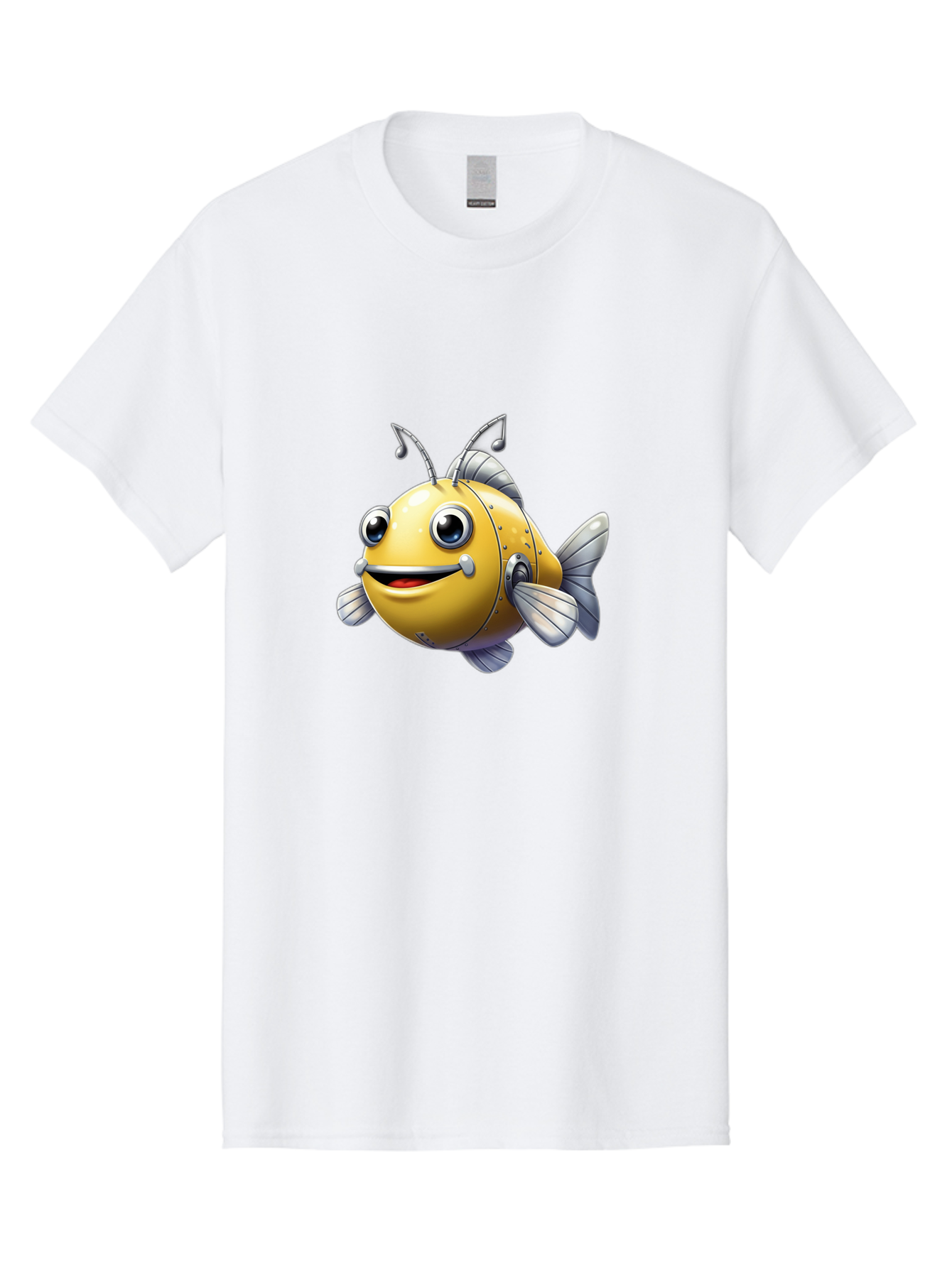 Robot-Fish-5 Men'S Graphic Tee, 100% Cotton, Comfortable Casual Summer Wear, Machine Washable, Vintage Camera, Old Camera, Antique Camera, Black Camera, Classic Photography, Photography Equipment, Nostalgic Device, Film Camera, Camera Art Baf473 15