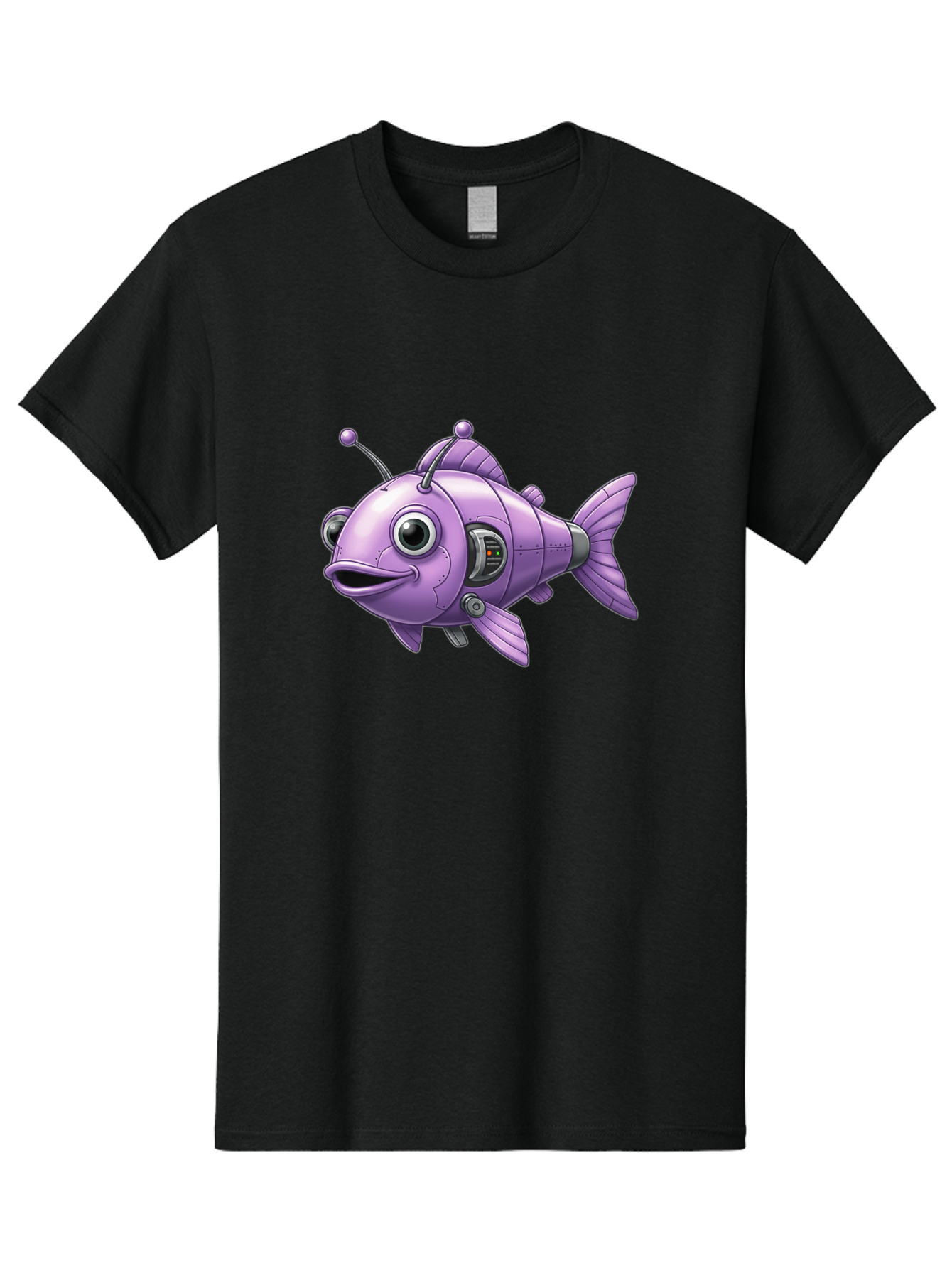 Robot-Fish-6 Men'S Graphic Tee, 100% Cotton, Comfortable Casual Summer Wear, Machine Washable, Vintage Camera, Old Camera, Antique Camera, Black Camera, Classic Photography, Photography Equipment, Nostalgic Device, Film Camera, Camera Art Baf474 9