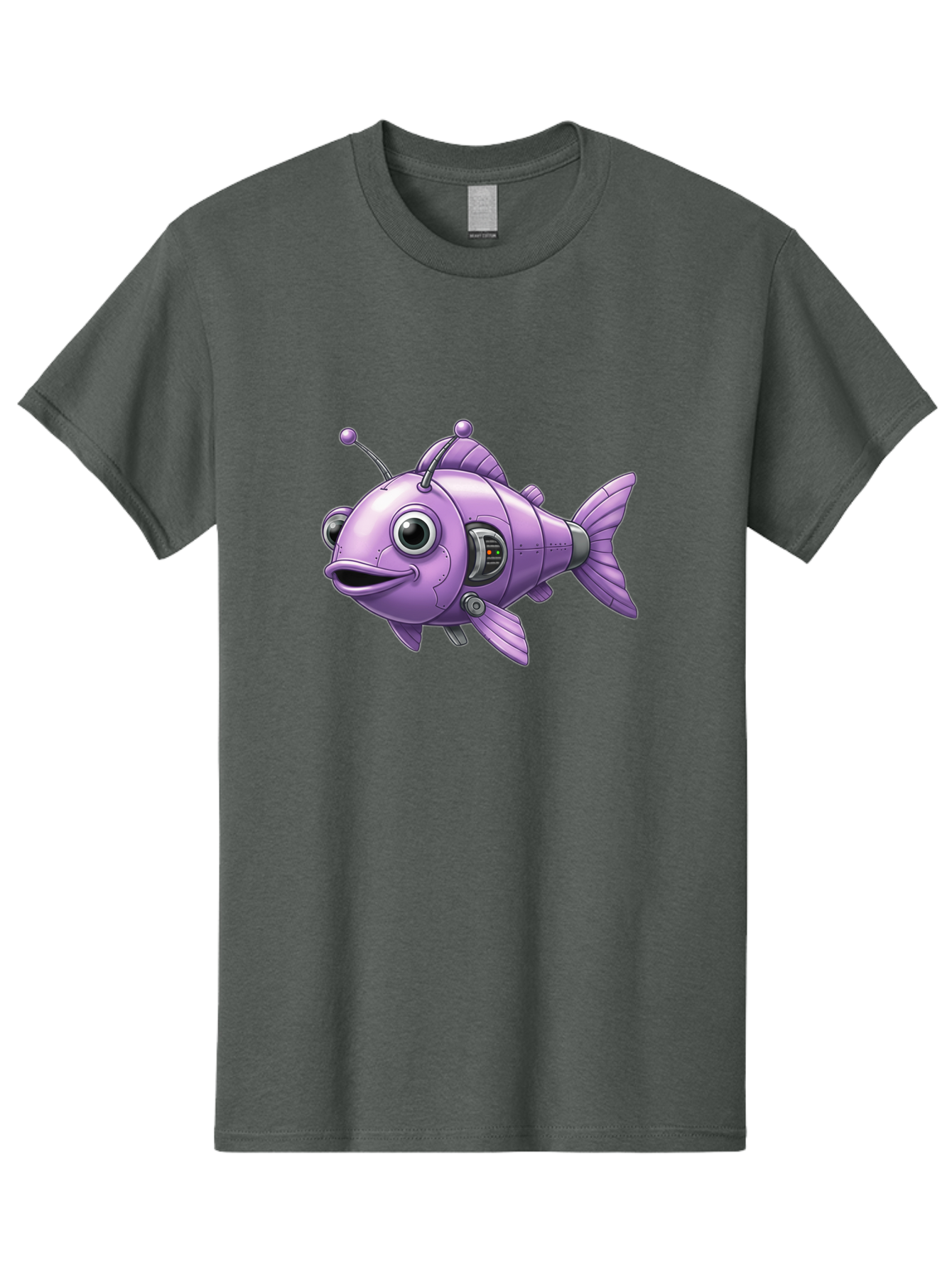 Robot-Fish-6 Men'S Graphic Tee, 100% Cotton, Comfortable Casual Summer Wear, Machine Washable, Vintage Camera, Old Camera, Antique Camera, Black Camera, Classic Photography, Photography Equipment, Nostalgic Device, Film Camera, Camera Art Baf474 13