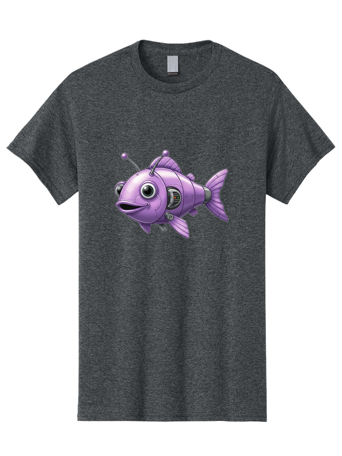 Robot-Fish-6 Men'S Graphic Tee, 100% Cotton, Comfortable Casual Summer Wear, Machine Washable, Vintage Camera, Old Camera, Antique Camera, Black Camera, Classic Photography, Photography Equipment, Nostalgic Device, Film Camera, Camera Art Baf474 5