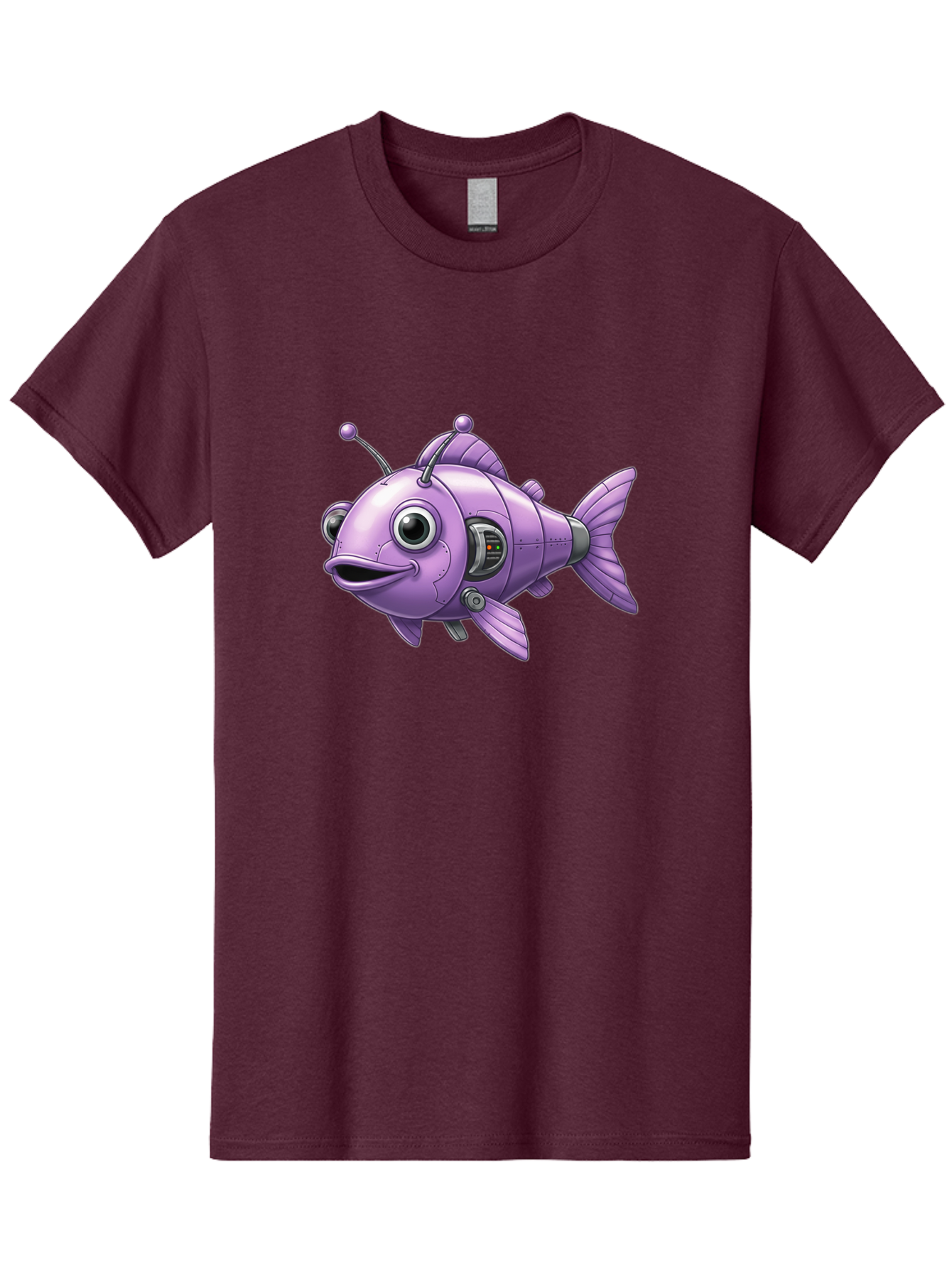 Robot-Fish-6 Men'S Graphic Tee, 100% Cotton, Comfortable Casual Summer Wear, Machine Washable, Vintage Camera, Old Camera, Antique Camera, Black Camera, Classic Photography, Photography Equipment, Nostalgic Device, Film Camera, Camera Art Baf474 4