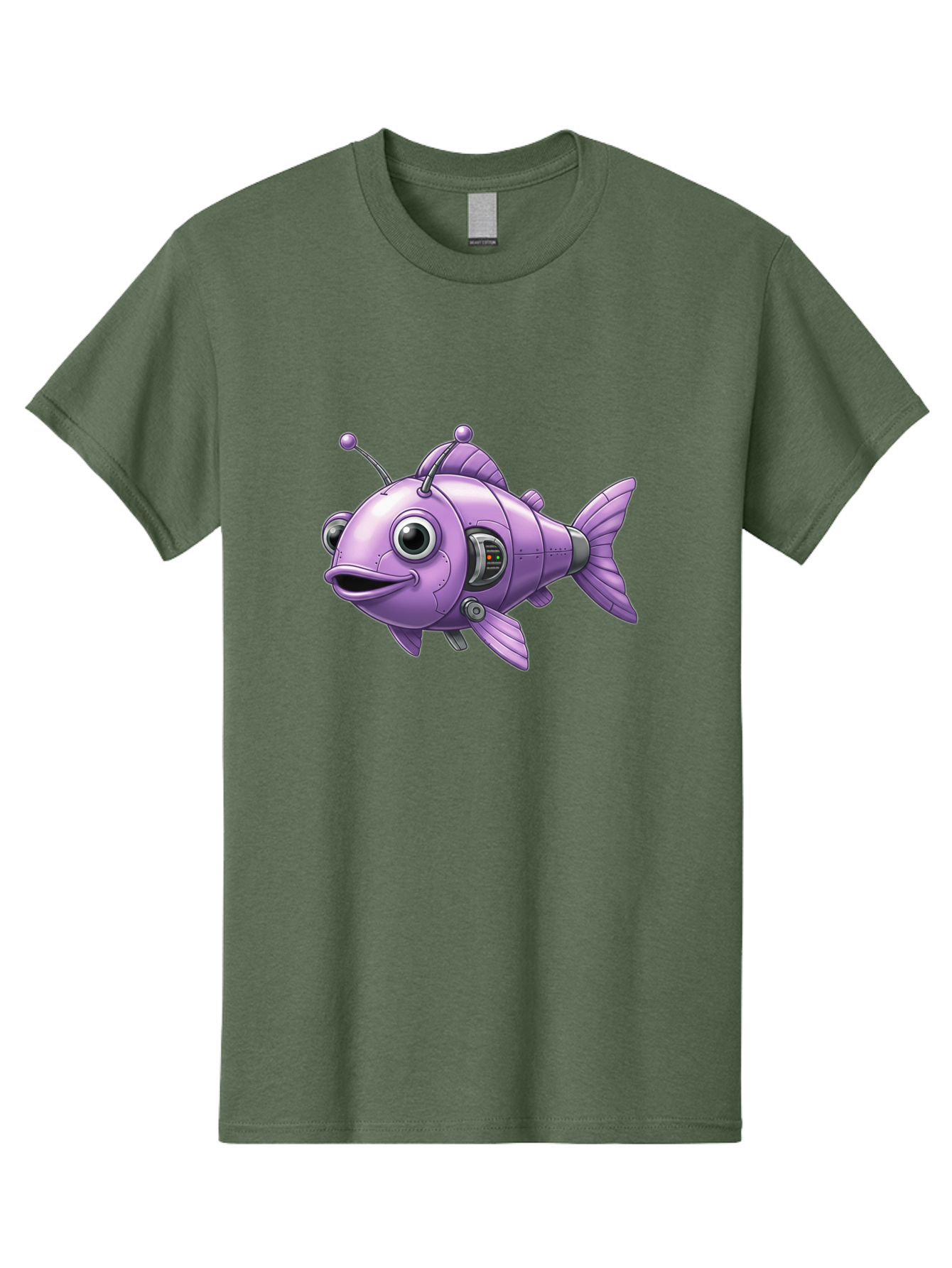 Robot-Fish-6 Men'S Graphic Tee, 100% Cotton, Comfortable Casual Summer Wear, Machine Washable, Vintage Camera, Old Camera, Antique Camera, Black Camera, Classic Photography, Photography Equipment, Nostalgic Device, Film Camera, Camera Art Baf474 10