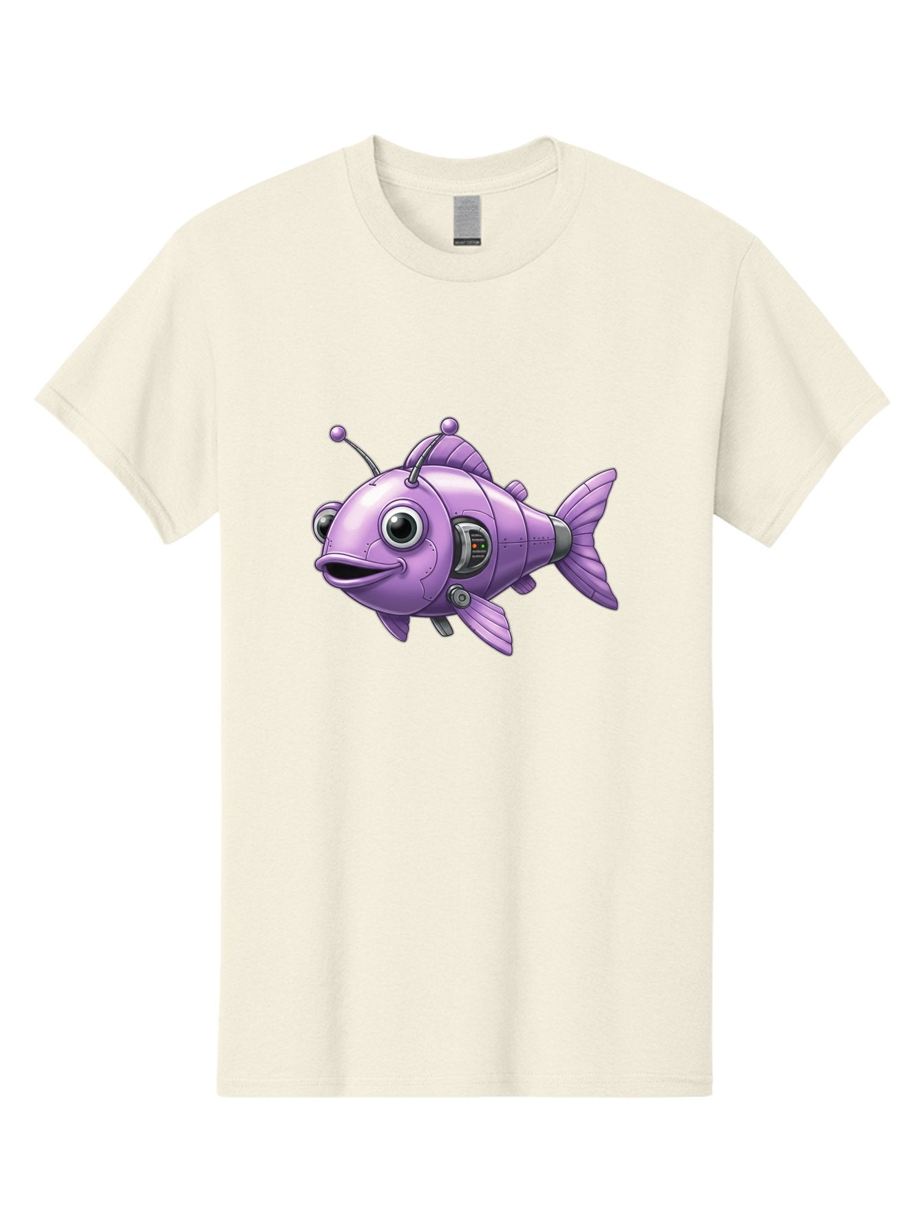 Robot-Fish-6 Men'S Graphic Tee, 100% Cotton, Comfortable Casual Summer Wear, Machine Washable, Vintage Camera, Old Camera, Antique Camera, Black Camera, Classic Photography, Photography Equipment, Nostalgic Device, Film Camera, Camera Art Baf474