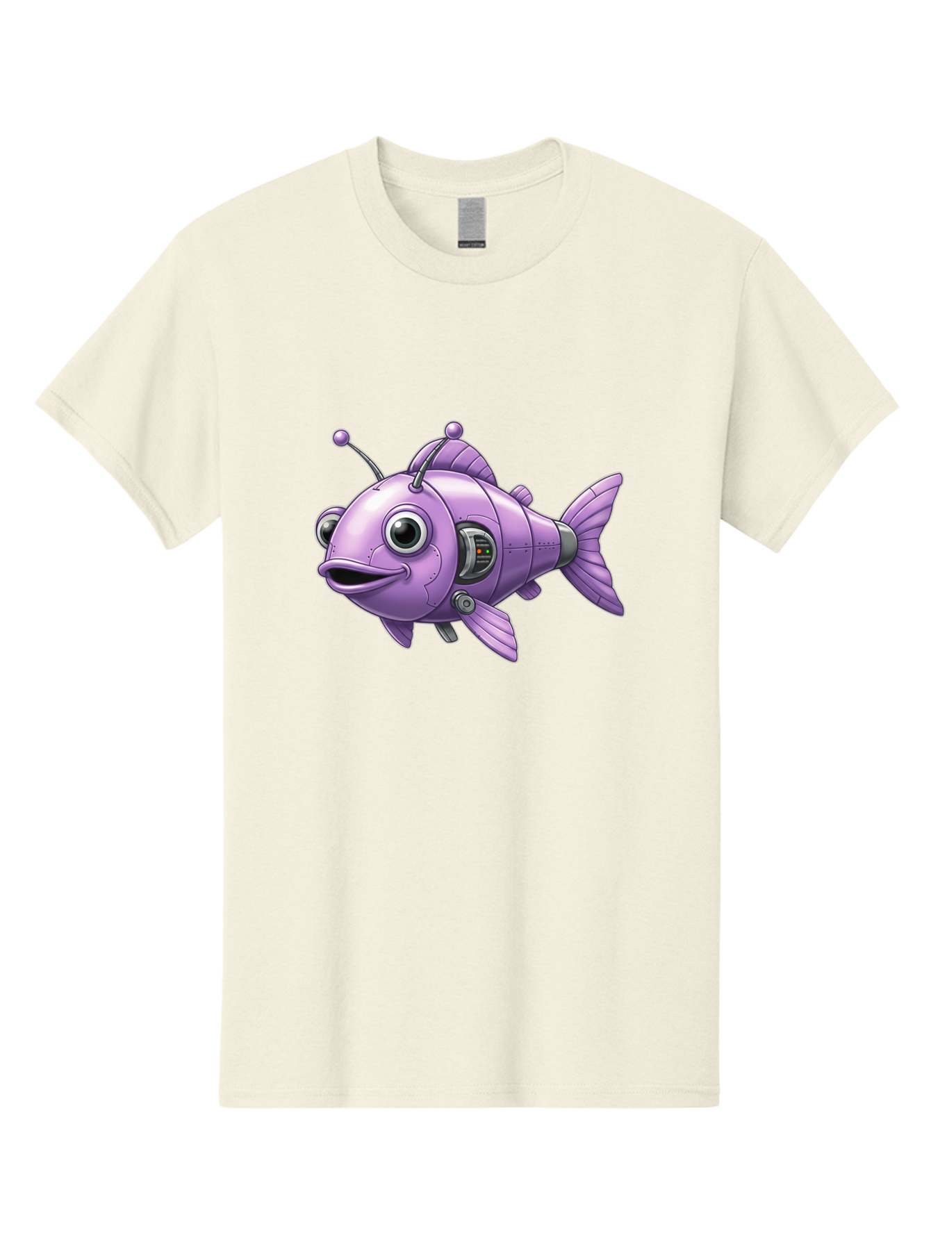 Robot-Fish-6 Men'S Graphic Tee, 100% Cotton, Comfortable Casual Summer Wear, Machine Washable, Vintage Camera, Old Camera, Antique Camera, Black Camera, Classic Photography, Photography Equipment, Nostalgic Device, Film Camera, Camera Art Baf474 11
