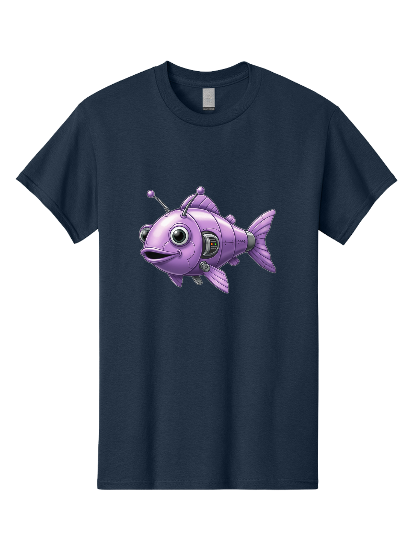Robot-Fish-6 Men'S Graphic Tee, 100% Cotton, Comfortable Casual Summer Wear, Machine Washable, Vintage Camera, Old Camera, Antique Camera, Black Camera, Classic Photography, Photography Equipment, Nostalgic Device, Film Camera, Camera Art Baf474 15