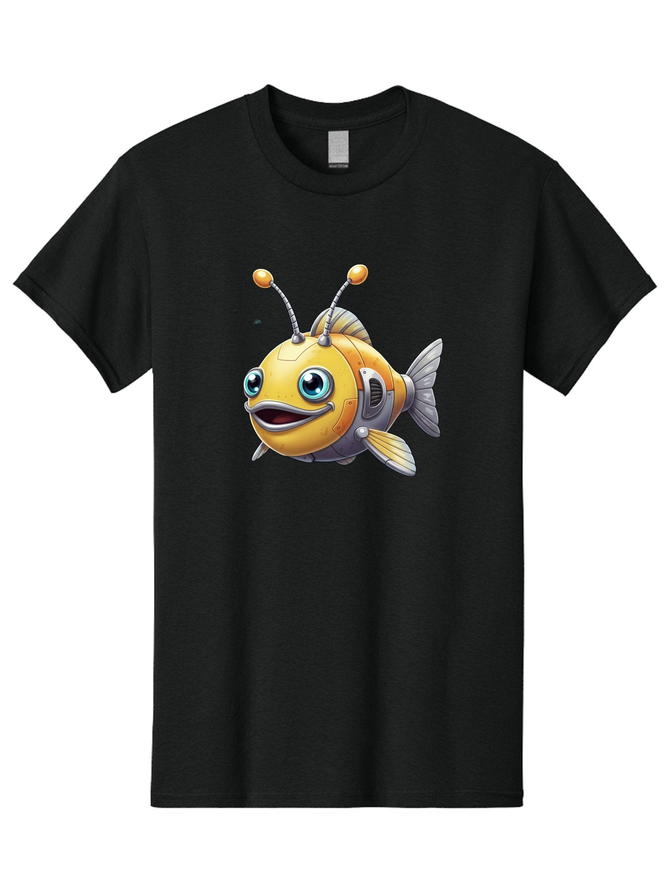 Robot-Fish-7 Men'S Graphic Tee, 100% Cotton, Comfortable Casual Summer Wear, Machine Washable, Vintage Camera, Old Camera, Antique Camera, Black Camera, Classic Photography, Photography Equipment, Nostalgic Device, Film Camera, Camera Art Baf475 5