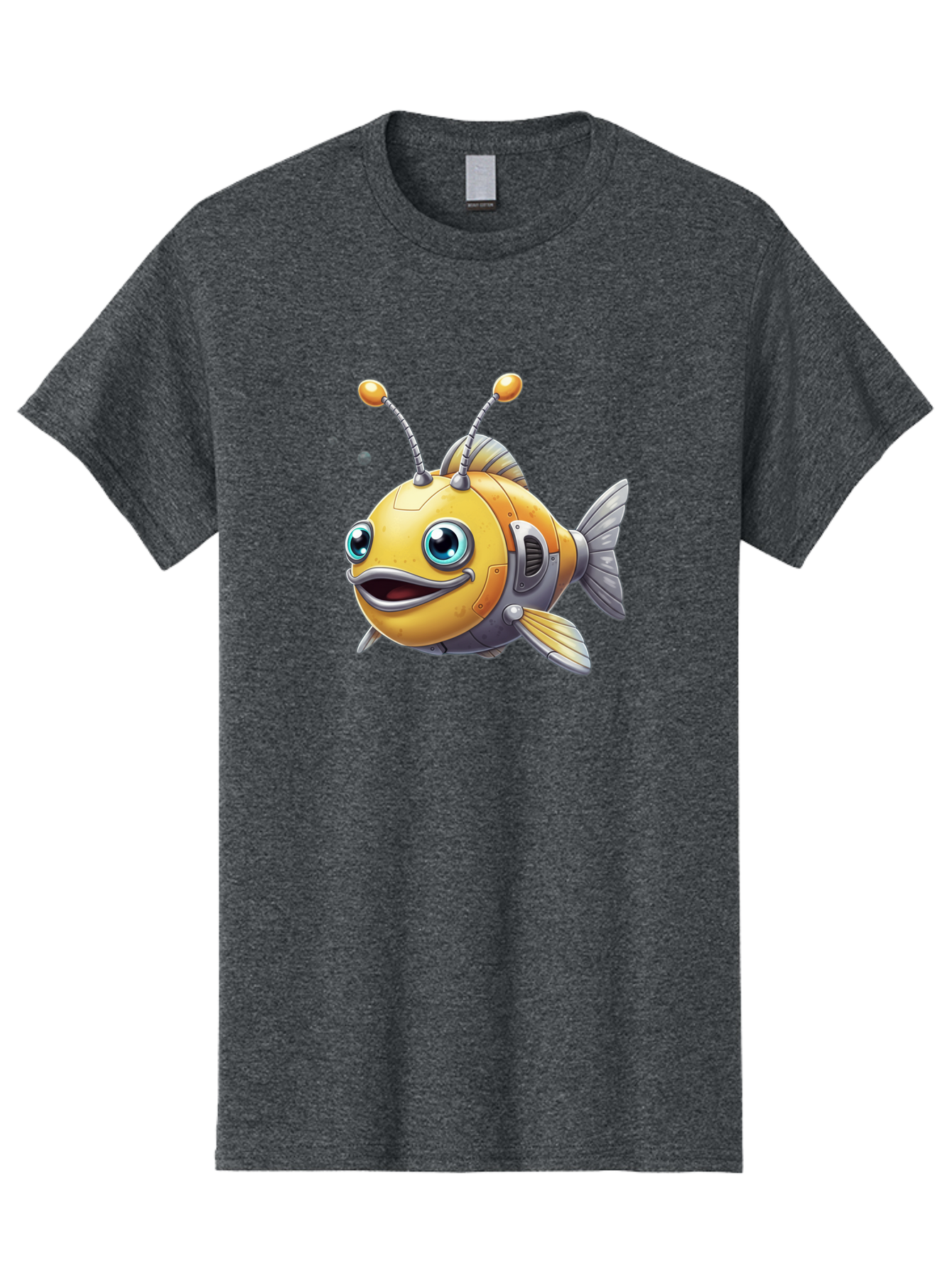 Robot-Fish-7 Men'S Graphic Tee, 100% Cotton, Comfortable Casual Summer Wear, Machine Washable, Vintage Camera, Old Camera, Antique Camera, Black Camera, Classic Photography, Photography Equipment, Nostalgic Device, Film Camera, Camera Art Baf475 5