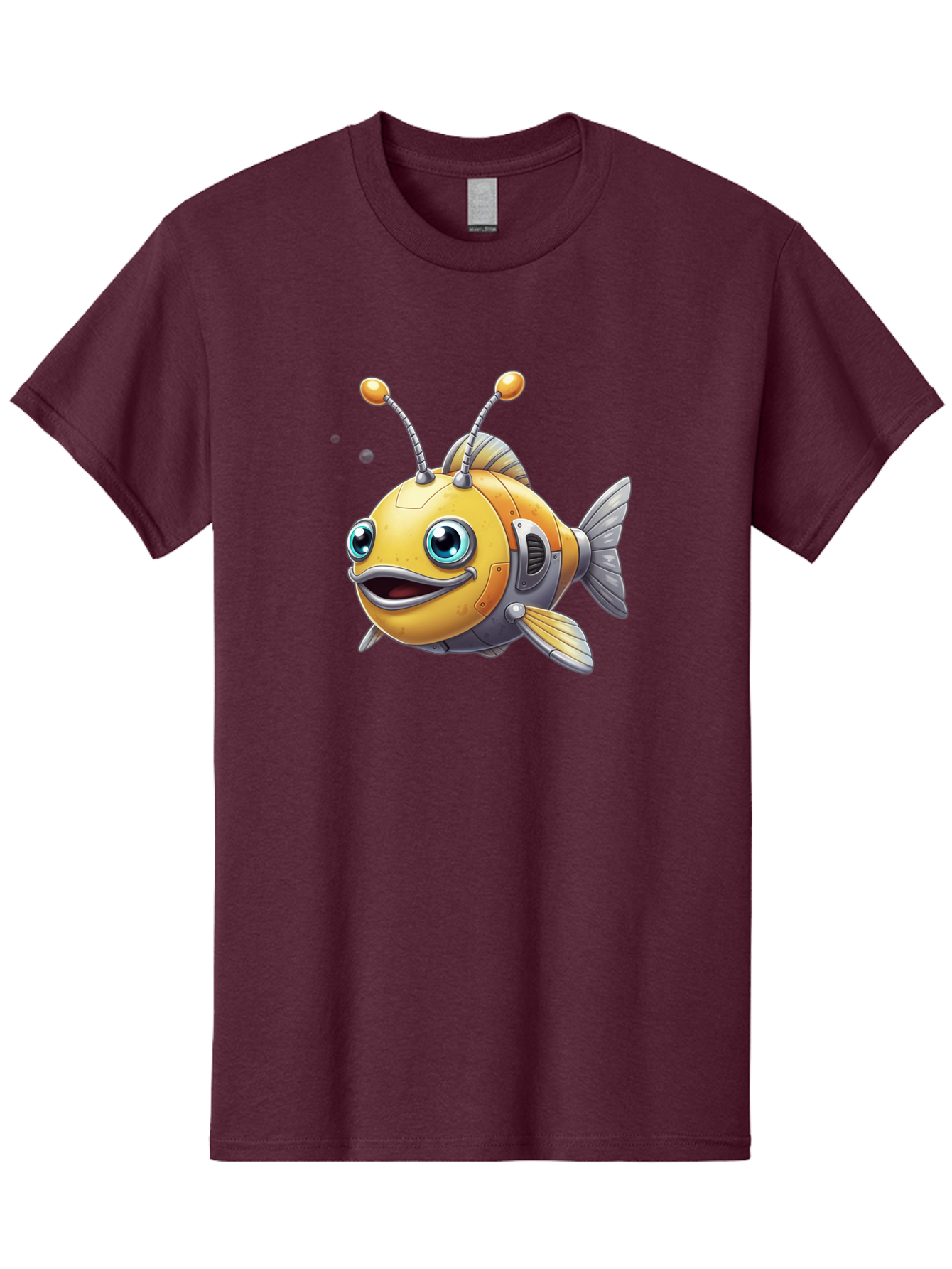 Robot-Fish-7 Men'S Graphic Tee, 100% Cotton, Comfortable Casual Summer Wear, Machine Washable, Vintage Camera, Old Camera, Antique Camera, Black Camera, Classic Photography, Photography Equipment, Nostalgic Device, Film Camera, Camera Art Baf475 6