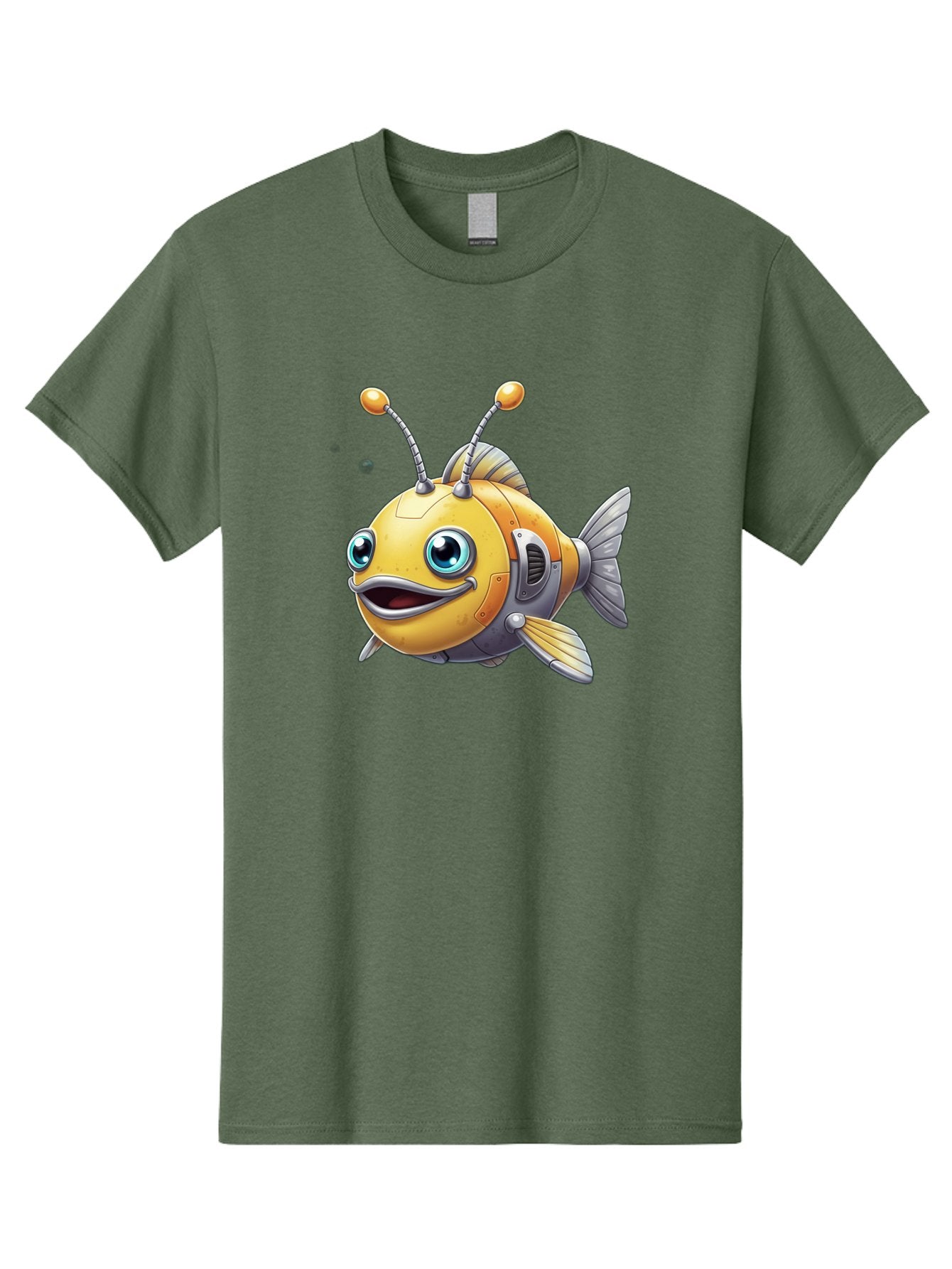 Robot-Fish-7 Men'S Graphic Tee, 100% Cotton, Comfortable Casual Summer Wear, Machine Washable, Vintage Camera, Old Camera, Antique Camera, Black Camera, Classic Photography, Photography Equipment, Nostalgic Device, Film Camera, Camera Art Baf475