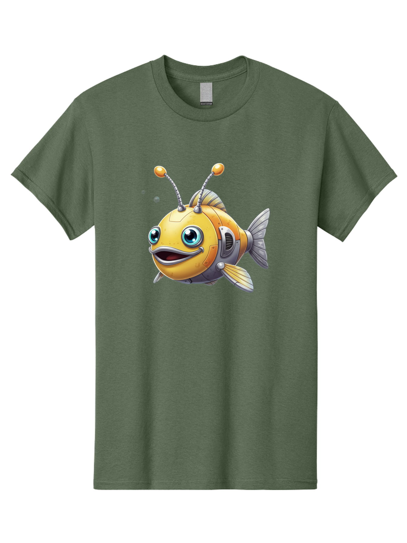 Robot-Fish-7 Men'S Graphic Tee, 100% Cotton, Comfortable Casual Summer Wear, Machine Washable, Vintage Camera, Old Camera, Antique Camera, Black Camera, Classic Photography, Photography Equipment, Nostalgic Device, Film Camera, Camera Art Baf475 11