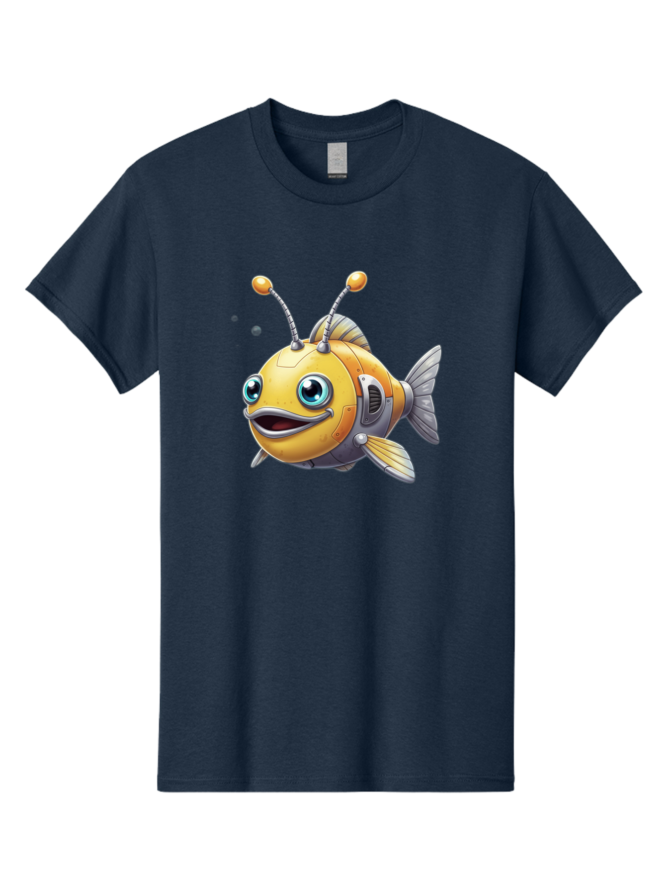 Robot-Fish-7 Men'S Graphic Tee, 100% Cotton, Comfortable Casual Summer Wear, Machine Washable, Vintage Camera, Old Camera, Antique Camera, Black Camera, Classic Photography, Photography Equipment, Nostalgic Device, Film Camera, Camera Art Baf475 4