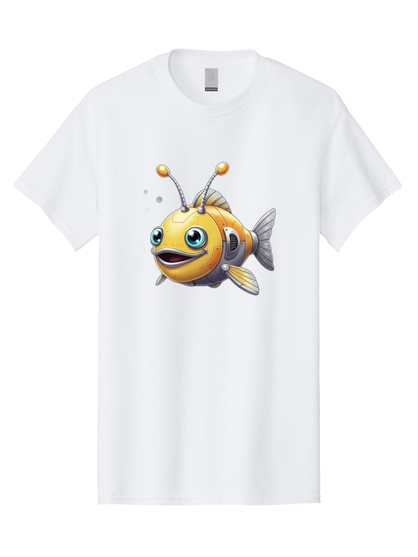 Robot-Fish-7 Men'S Graphic Tee, 100% Cotton, Comfortable Casual Summer Wear, Machine Washable, Vintage Camera, Old Camera, Antique Camera, Black Camera, Classic Photography, Photography Equipment, Nostalgic Device, Film Camera, Camera Art Baf475 15