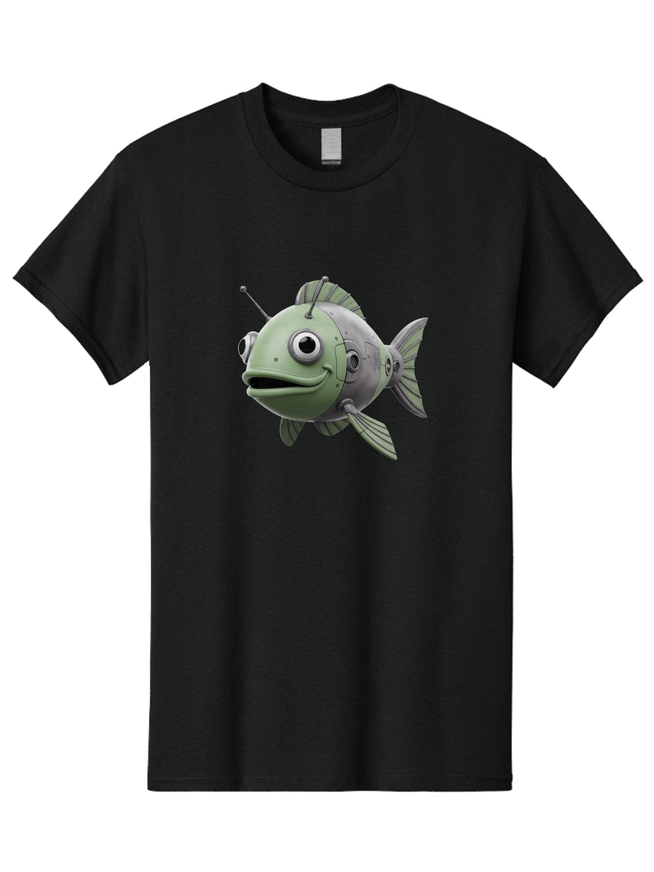 Robot-Fish-8 Men'S Graphic Tee, 100% Cotton, Comfortable Casual Summer Wear, Machine Washable, Vintage Camera, Old Camera, Antique Camera, Black Camera, Classic Photography, Photography Equipment, Nostalgic Device, Film Camera, Camera Art Baf476 5