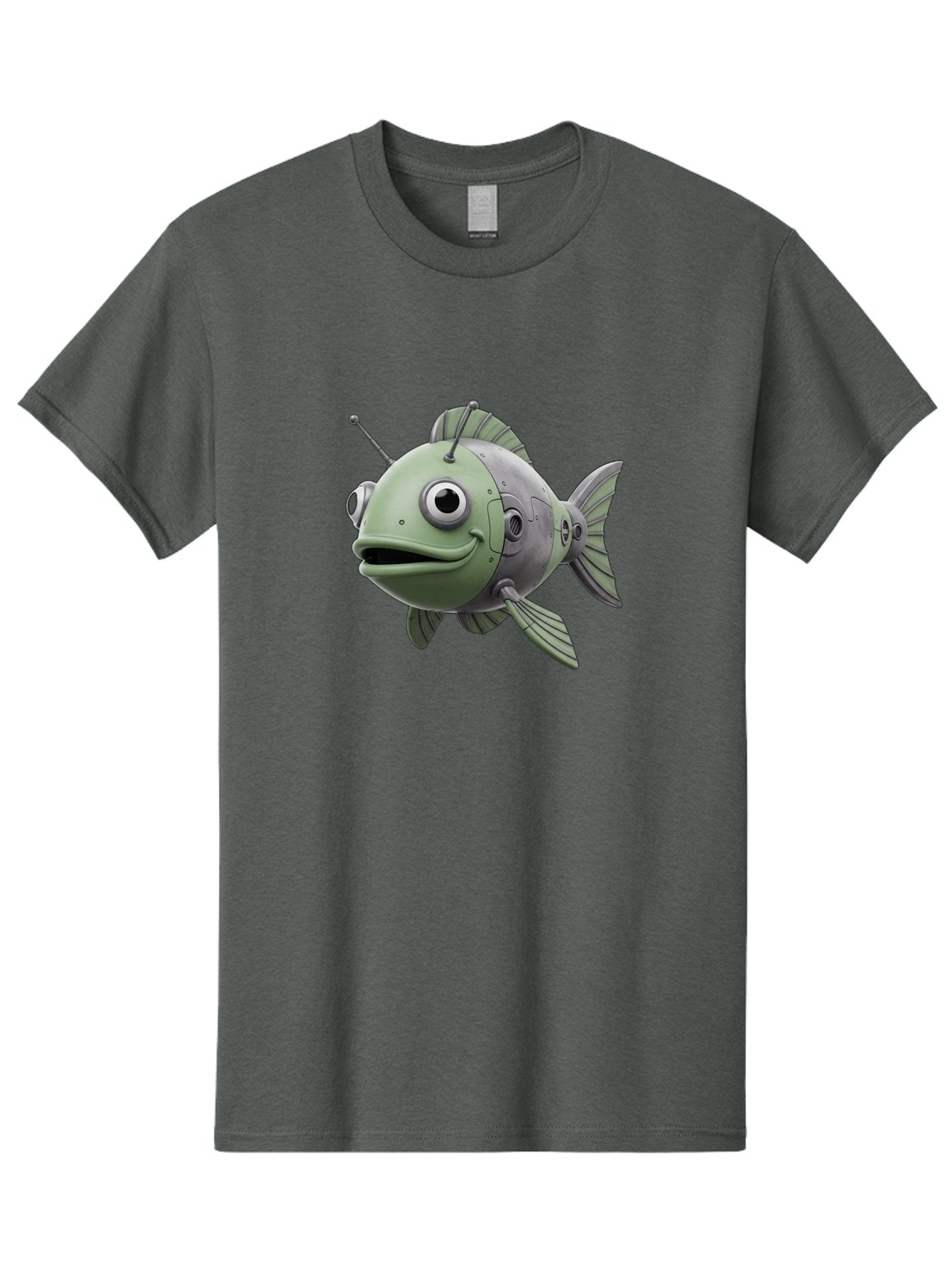 Robot-Fish-8 Men'S Graphic Tee, 100% Cotton, Comfortable Casual Summer Wear, Machine Washable, Vintage Camera, Old Camera, Antique Camera, Black Camera, Classic Photography, Photography Equipment, Nostalgic Device, Film Camera, Camera Art Baf476 8