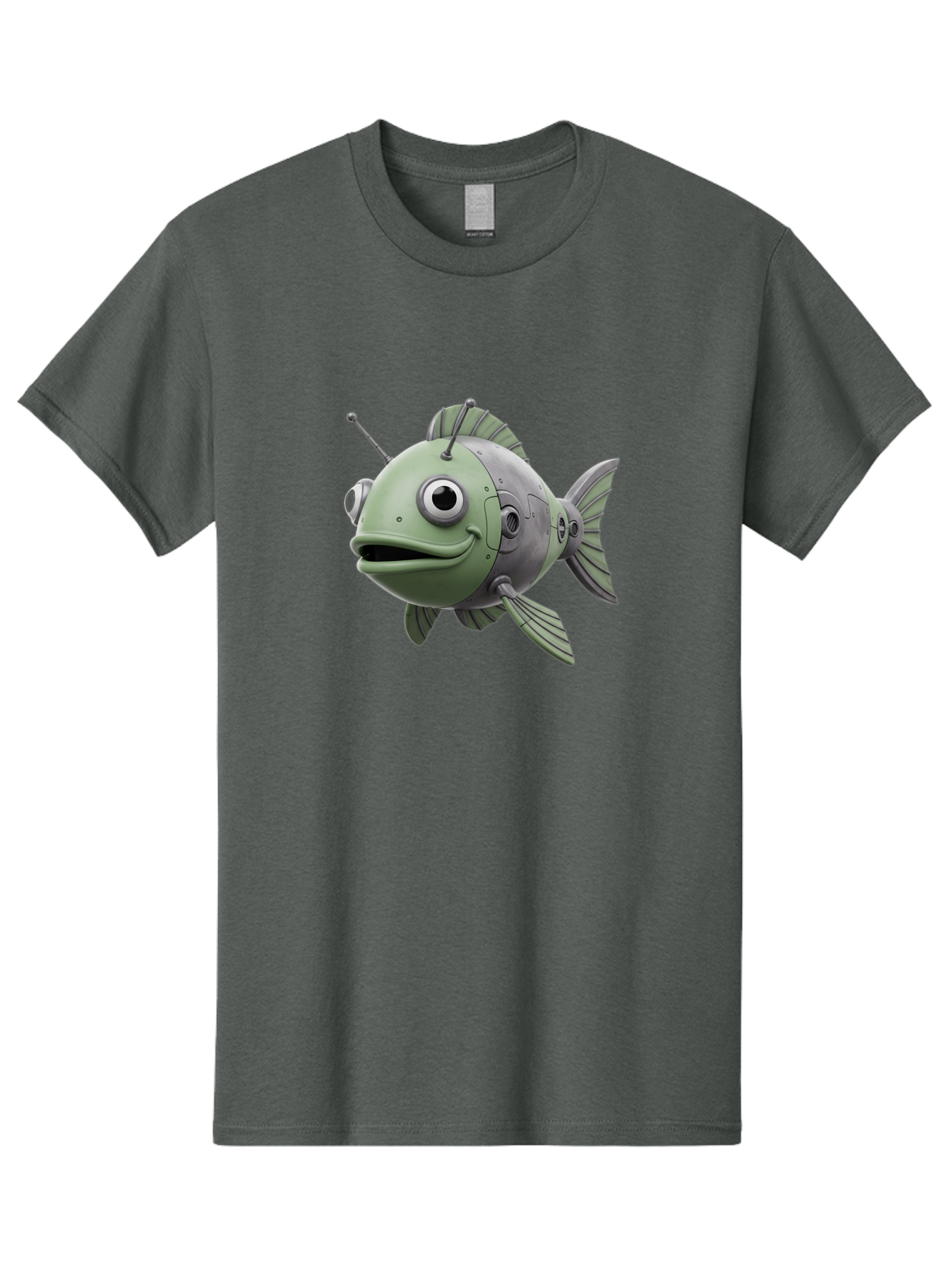 Robot-Fish-8 Men'S Graphic Tee, 100% Cotton, Comfortable Casual Summer Wear, Machine Washable, Vintage Camera, Old Camera, Antique Camera, Black Camera, Classic Photography, Photography Equipment, Nostalgic Device, Film Camera, Camera Art Baf476 6