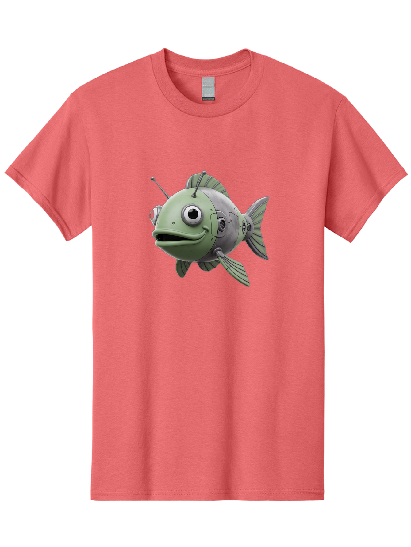 Robot-Fish-8 Men'S Graphic Tee, 100% Cotton, Comfortable Casual Summer Wear, Machine Washable, Vintage Camera, Old Camera, Antique Camera, Black Camera, Classic Photography, Photography Equipment, Nostalgic Device, Film Camera, Camera Art Baf476