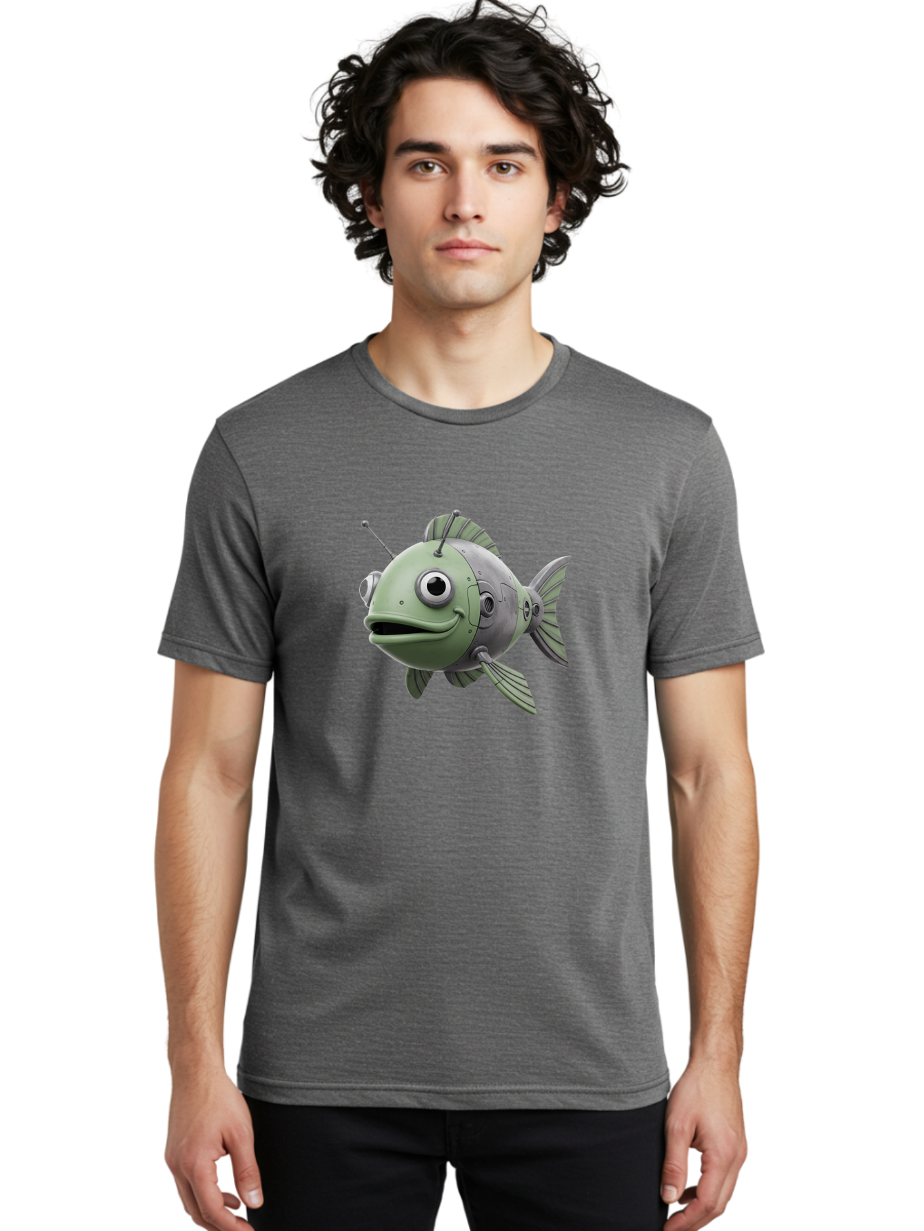 Robot-Fish-8 Men'S Graphic Tee, 100% Cotton, Comfortable Casual Summer Wear, Machine Washable, Vintage Camera, Old Camera, Antique Camera, Black Camera, Classic Photography, Photography Equipment, Nostalgic Device, Film Camera, Camera Art Baf476 22