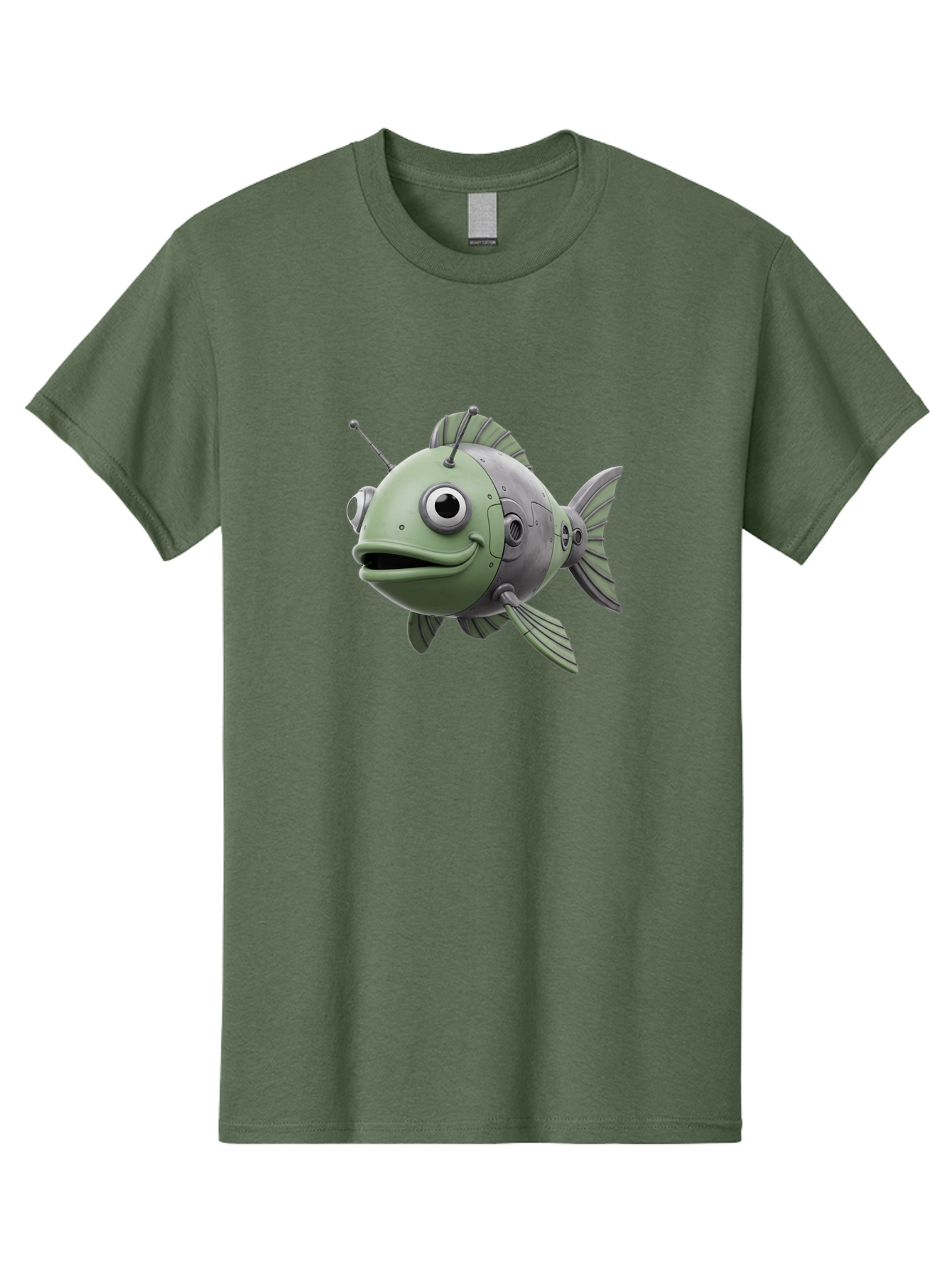 Robot-Fish-8 Men'S Graphic Tee, 100% Cotton, Comfortable Casual Summer Wear, Machine Washable, Vintage Camera, Old Camera, Antique Camera, Black Camera, Classic Photography, Photography Equipment, Nostalgic Device, Film Camera, Camera Art Baf476 13