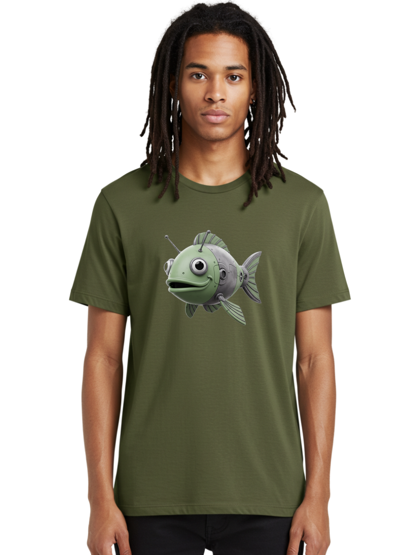 Robot-Fish-8 Men'S Graphic Tee, 100% Cotton, Comfortable Casual Summer Wear, Machine Washable, Vintage Camera, Old Camera, Antique Camera, Black Camera, Classic Photography, Photography Equipment, Nostalgic Device, Film Camera, Camera Art Baf476 28