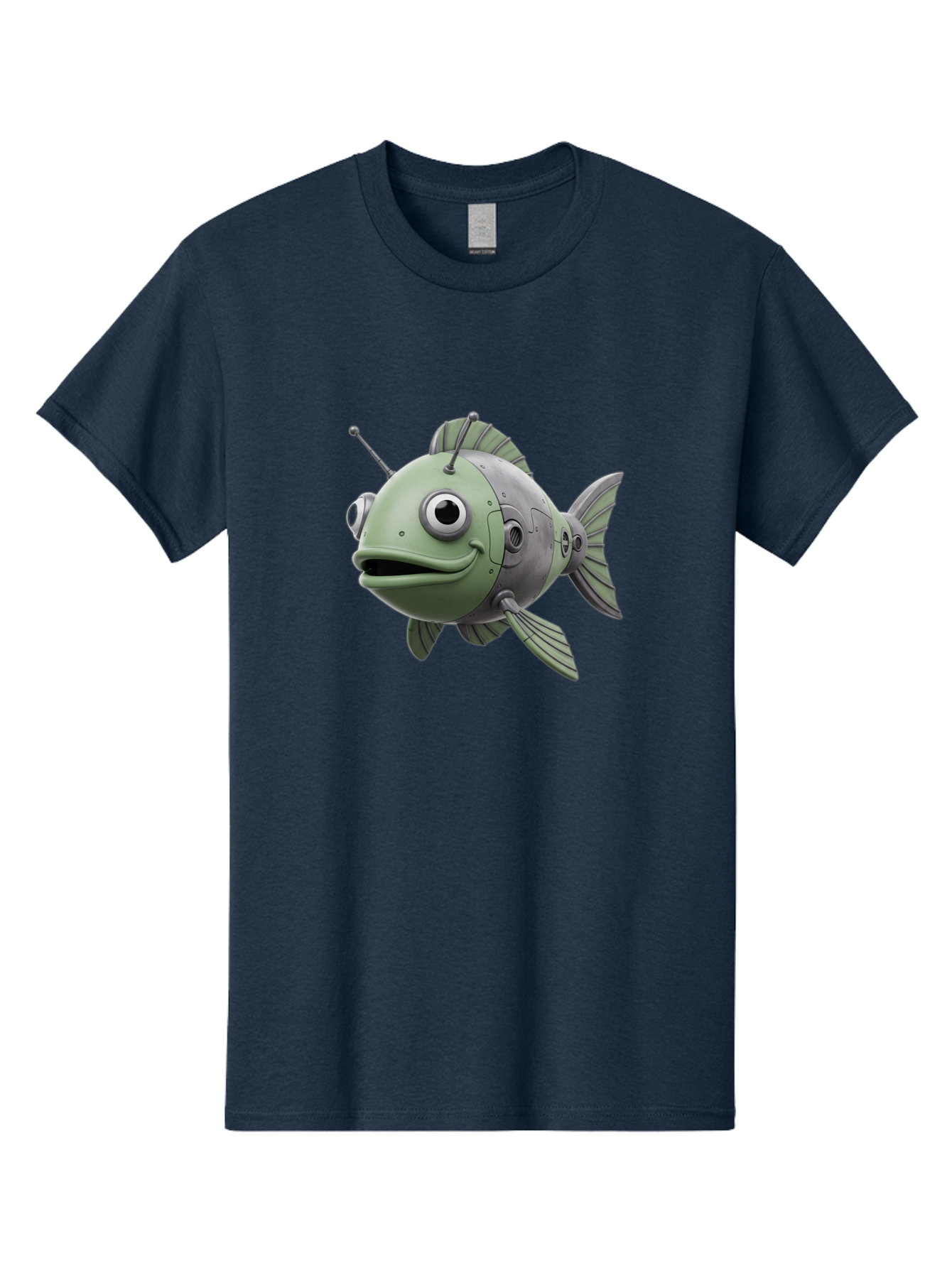 Robot-Fish-8 Men'S Graphic Tee, 100% Cotton, Comfortable Casual Summer Wear, Machine Washable, Vintage Camera, Old Camera, Antique Camera, Black Camera, Classic Photography, Photography Equipment, Nostalgic Device, Film Camera, Camera Art Baf476 5
