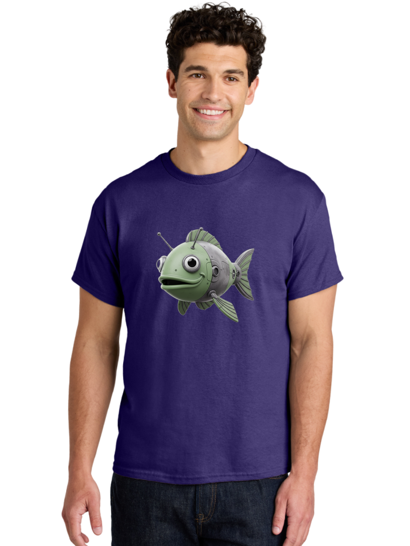 Robot-Fish-8 Men'S Graphic Tee, 100% Cotton, Comfortable Casual Summer Wear, Machine Washable, Vintage Camera, Old Camera, Antique Camera, Black Camera, Classic Photography, Photography Equipment, Nostalgic Device, Film Camera, Camera Art Baf476 26