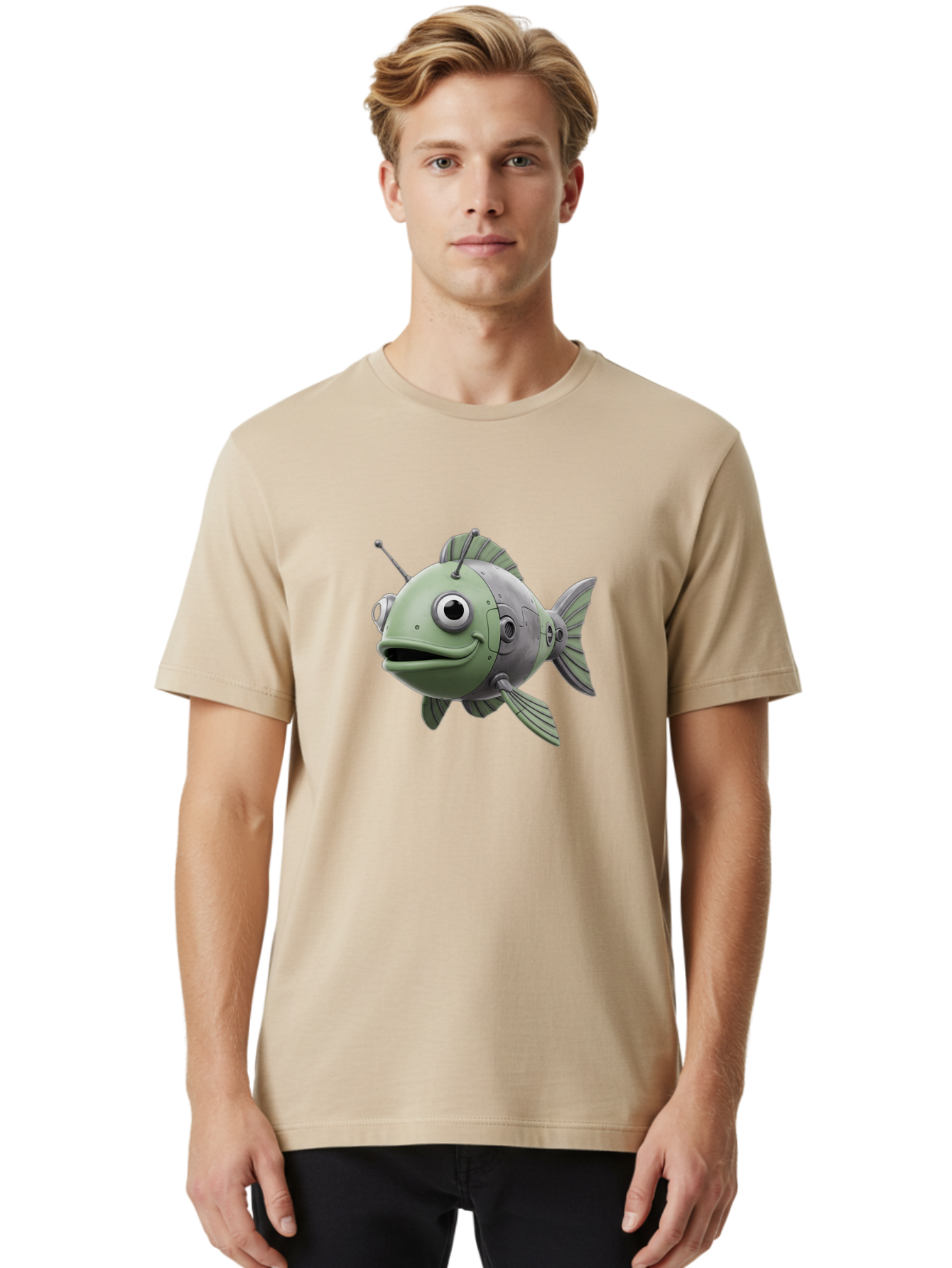 Robot-Fish-8 Men'S Graphic Tee, 100% Cotton, Comfortable Casual Summer Wear, Machine Washable, Vintage Camera, Old Camera, Antique Camera, Black Camera, Classic Photography, Photography Equipment, Nostalgic Device, Film Camera, Camera Art Baf476 29