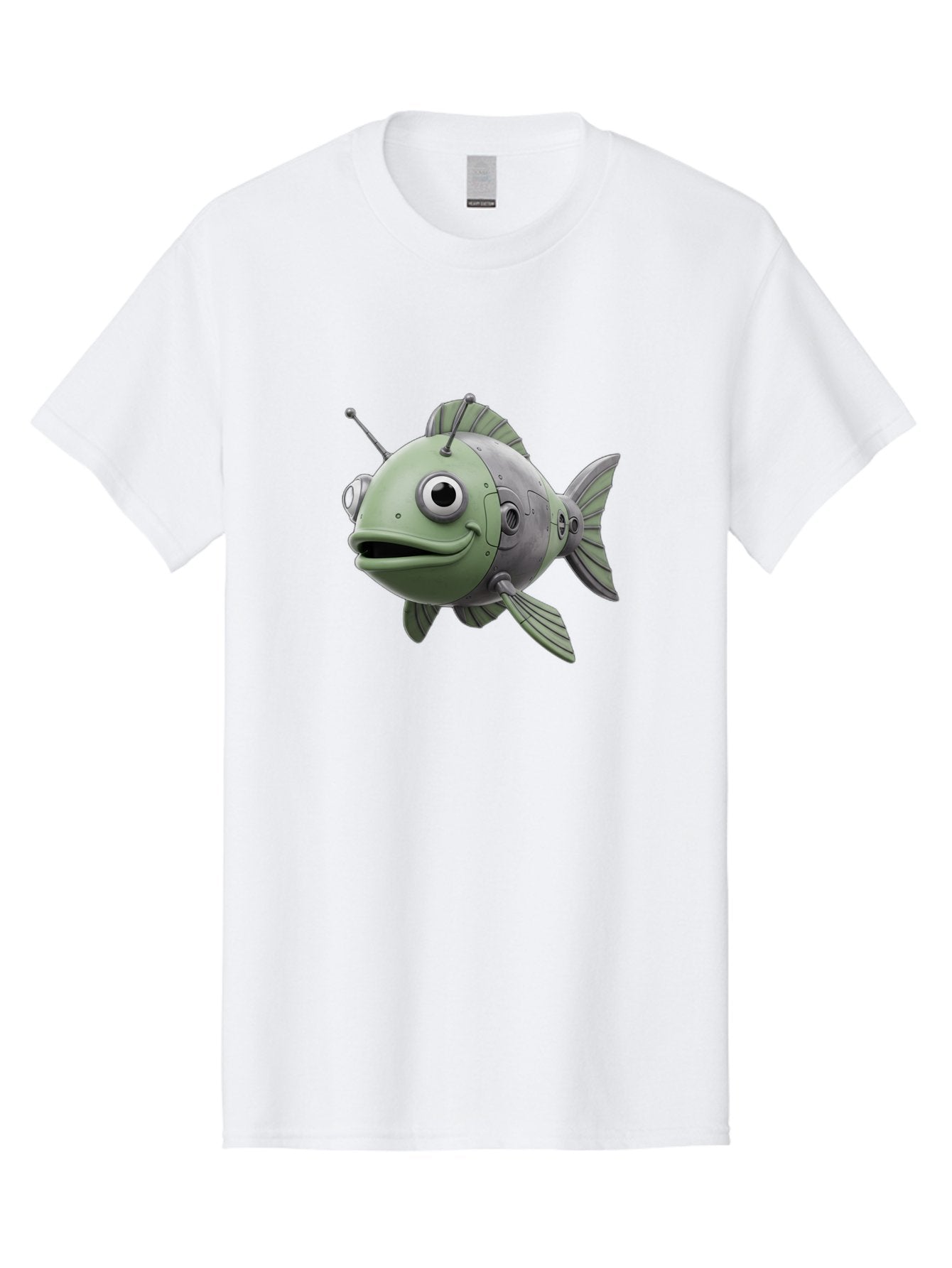 Robot-Fish-8 Men'S Graphic Tee, 100% Cotton, Comfortable Casual Summer Wear, Machine Washable, Vintage Camera, Old Camera, Antique Camera, Black Camera, Classic Photography, Photography Equipment, Nostalgic Device, Film Camera, Camera Art Baf476 4