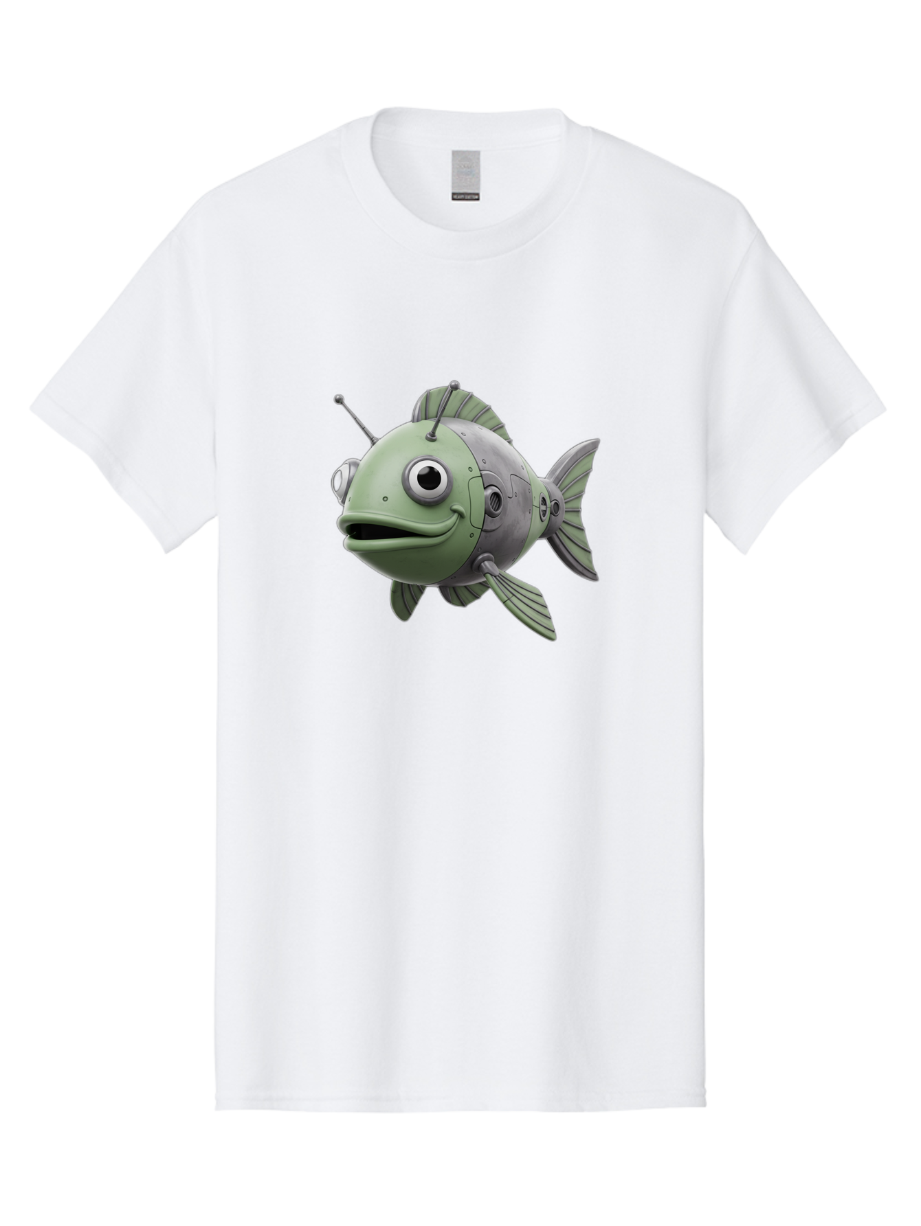 Robot-Fish-8 Men'S Graphic Tee, 100% Cotton, Comfortable Casual Summer Wear, Machine Washable, Vintage Camera, Old Camera, Antique Camera, Black Camera, Classic Photography, Photography Equipment, Nostalgic Device, Film Camera, Camera Art Baf476 12
