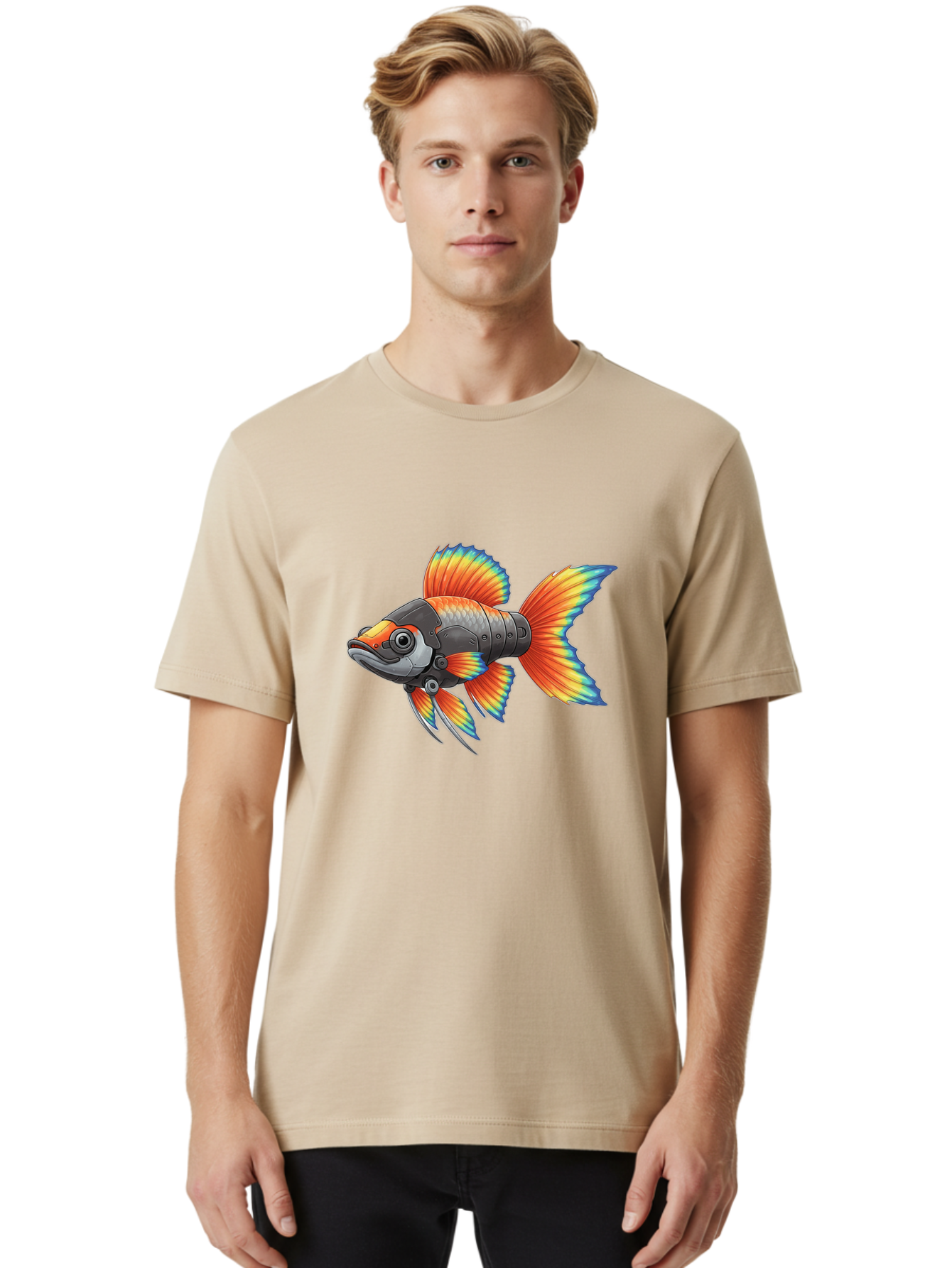 Robot-Fish Men'S Graphic Tee, 100% Cotton, Comfortable Casual Summer Wear, Machine Washable, Vintage Camera, Old Camera, Antique Camera, Black Camera, Classic Photography, Photography Equipment, Nostalgic Device, Film Camera, Camera Art Baf477 24