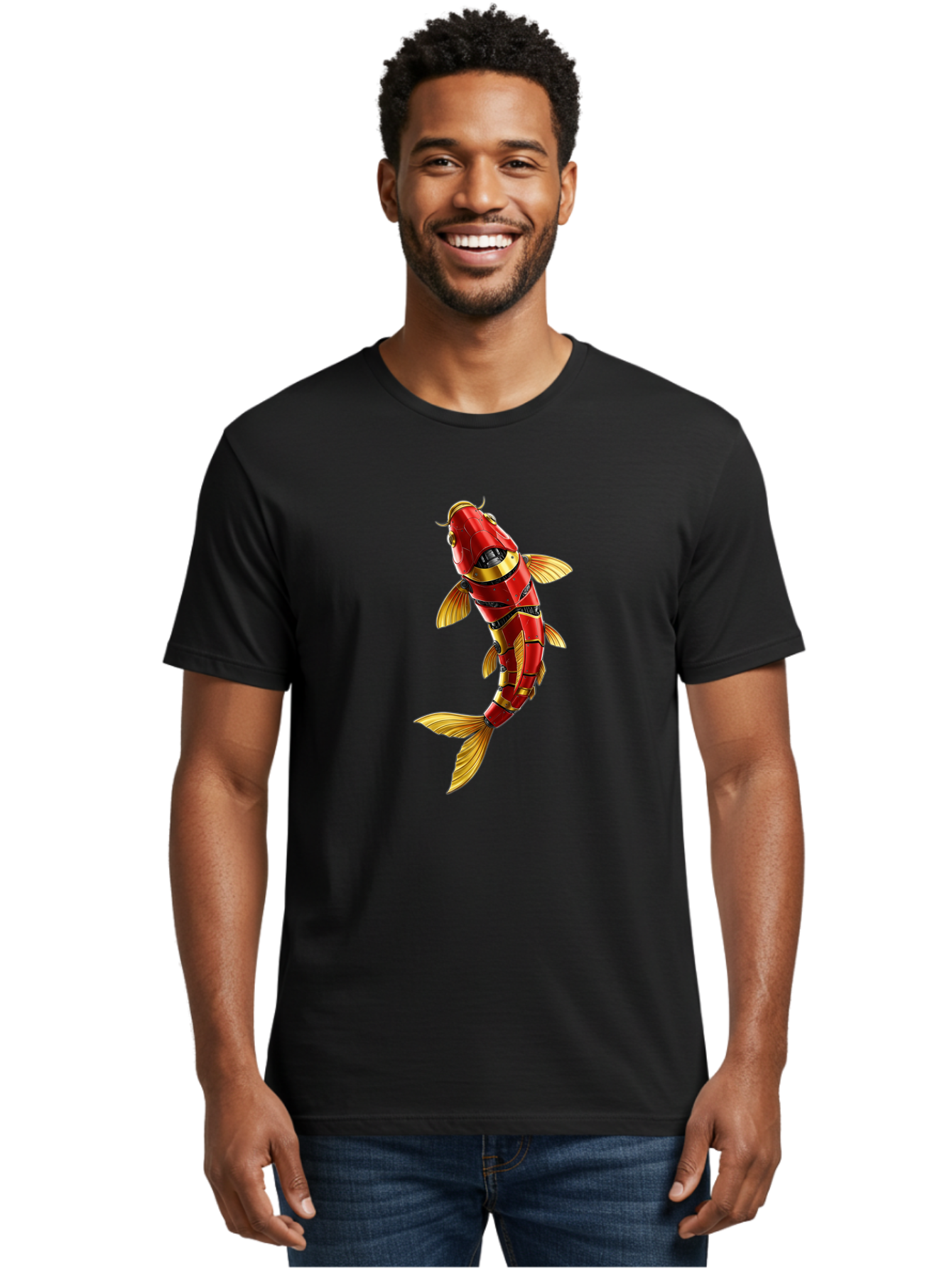 Robot-Koi-Fish Men'S Graphic Tee, 100% Cotton, Comfortable Casual Summer Wear, Machine Washable, Vintage Camera, Old Camera, Antique Camera, Black Camera, Classic Photography, Photography Equipment, Nostalgic Device, Film Camera, Camera Art Baf478 21