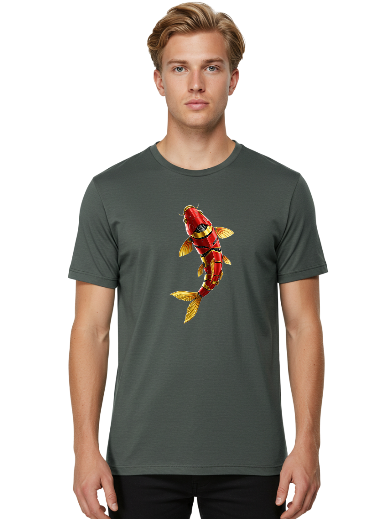 Robot-Koi-Fish Men'S Graphic Tee, 100% Cotton, Comfortable Casual Summer Wear, Machine Washable, Vintage Camera, Old Camera, Antique Camera, Black Camera, Classic Photography, Photography Equipment, Nostalgic Device, Film Camera, Camera Art Baf478 19