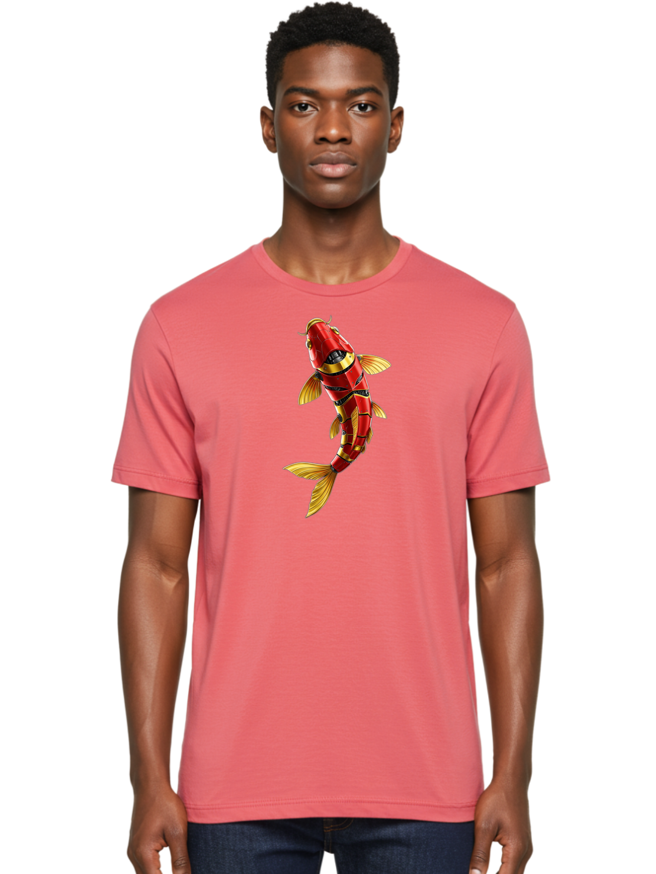Robot-Koi-Fish Men'S Graphic Tee, 100% Cotton, Comfortable Casual Summer Wear, Machine Washable, Vintage Camera, Old Camera, Antique Camera, Black Camera, Classic Photography, Photography Equipment, Nostalgic Device, Film Camera, Camera Art Baf478 24