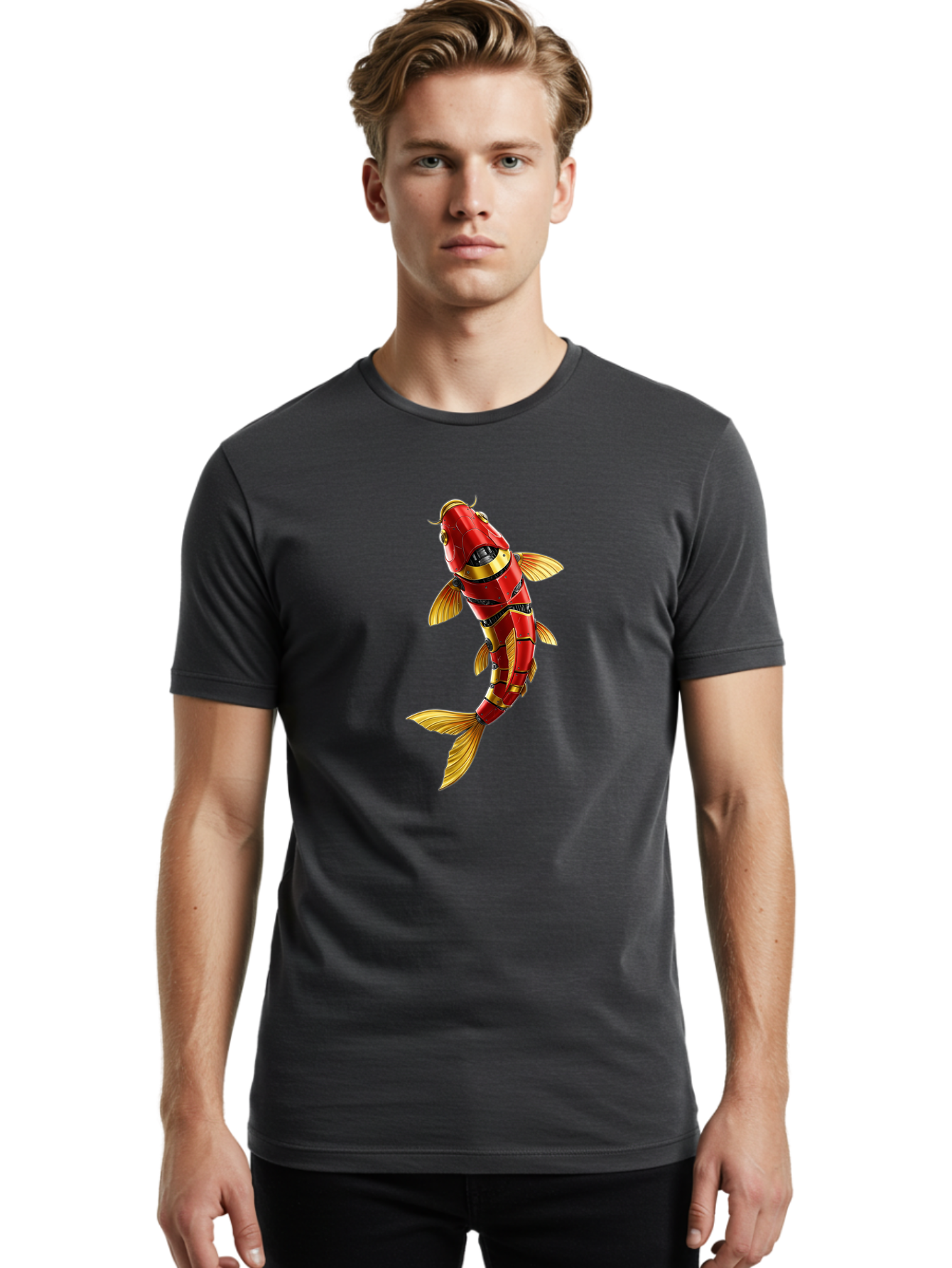 Robot-Koi-Fish Men'S Graphic Tee, 100% Cotton, Comfortable Casual Summer Wear, Machine Washable, Vintage Camera, Old Camera, Antique Camera, Black Camera, Classic Photography, Photography Equipment, Nostalgic Device, Film Camera, Camera Art Baf478 18