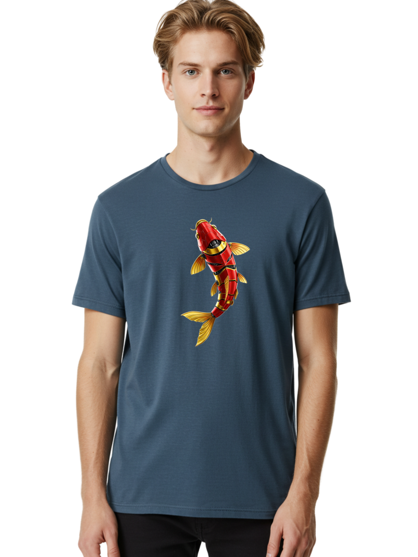Robot-Koi-Fish Men'S Graphic Tee, 100% Cotton, Comfortable Casual Summer Wear, Machine Washable, Vintage Camera, Old Camera, Antique Camera, Black Camera, Classic Photography, Photography Equipment, Nostalgic Device, Film Camera, Camera Art Baf478 17