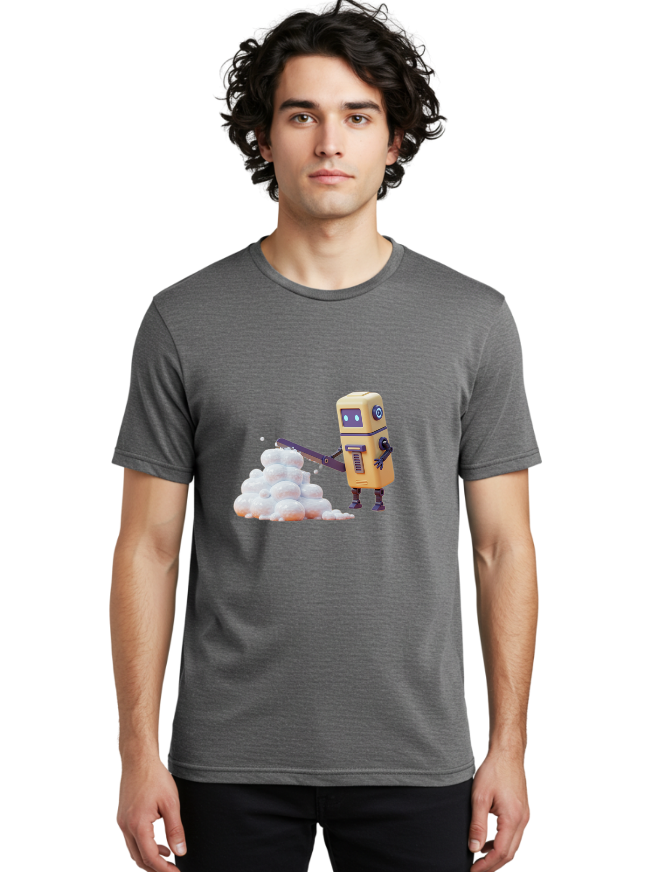 Robot-Shoveling-Snow Men'S Graphic Tee, 100% Cotton, Comfortable Casual Summer Wear, Machine Washable, Vintage Camera, Old Camera, Antique Camera, Black Camera, Classic Photography, Photography Equipment, Nostalgic Device, Film Camera, Baf479 16