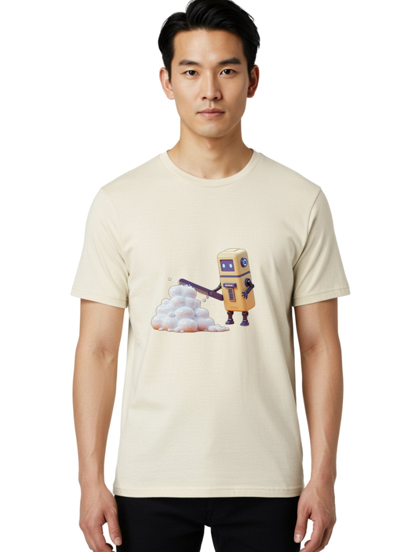 Robot-Shoveling-Snow Men'S Graphic Tee, 100% Cotton, Comfortable Casual Summer Wear, Machine Washable, Vintage Camera, Old Camera, Antique Camera, Black Camera, Classic Photography, Photography Equipment, Nostalgic Device, Film Camera, Baf479 26