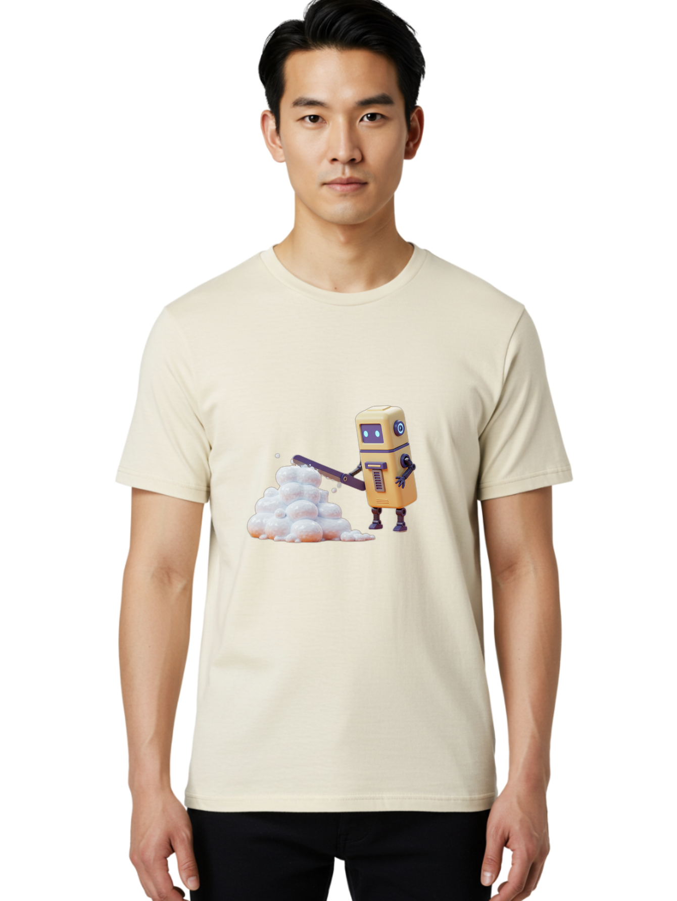 Robot-Shoveling-Snow Men'S Graphic Tee, 100% Cotton, Comfortable Casual Summer Wear, Machine Washable, Vintage Camera, Old Camera, Antique Camera, Black Camera, Classic Photography, Photography Equipment, Nostalgic Device, Film Camera, Baf479 20