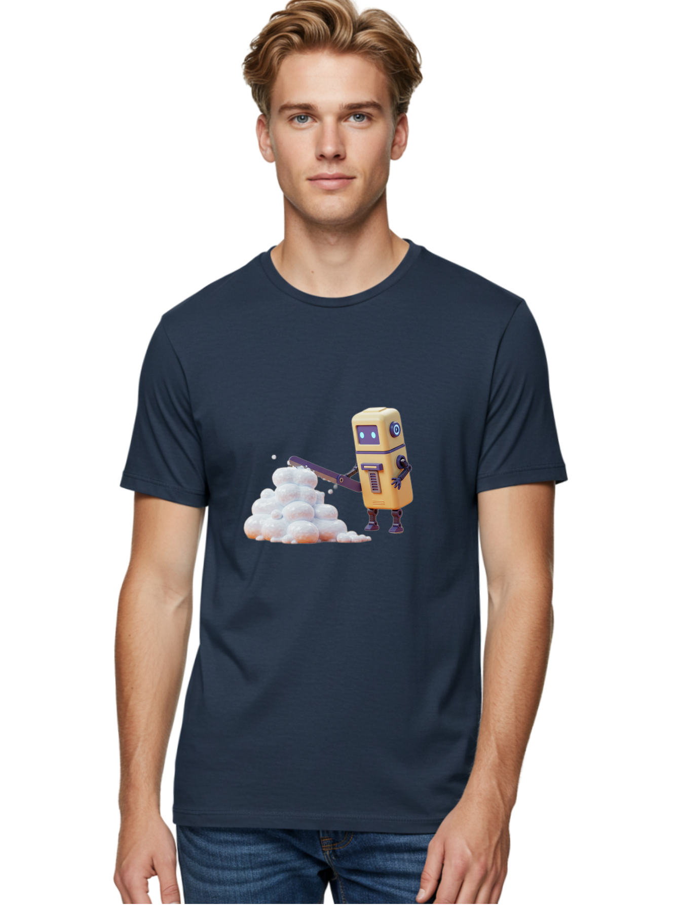 Robot-Shoveling-Snow Men'S Graphic Tee, 100% Cotton, Comfortable Casual Summer Wear, Machine Washable, Vintage Camera, Old Camera, Antique Camera, Black Camera, Classic Photography, Photography Equipment, Nostalgic Device, Film Camera, Baf479 28