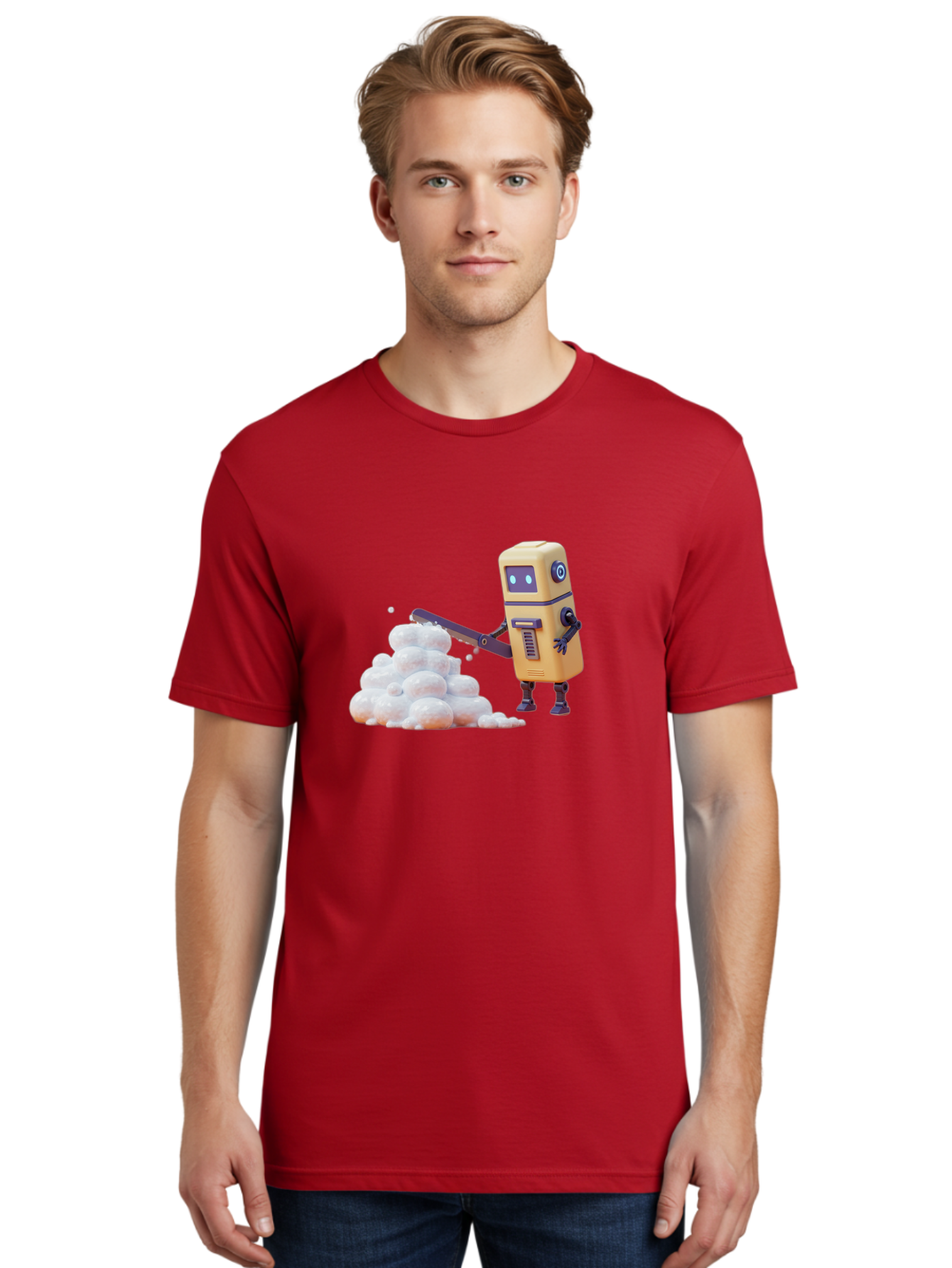 Robot-Shoveling-Snow Men'S Graphic Tee, 100% Cotton, Comfortable Casual Summer Wear, Machine Washable, Vintage Camera, Old Camera, Antique Camera, Black Camera, Classic Photography, Photography Equipment, Nostalgic Device, Film Camera, Baf479 19