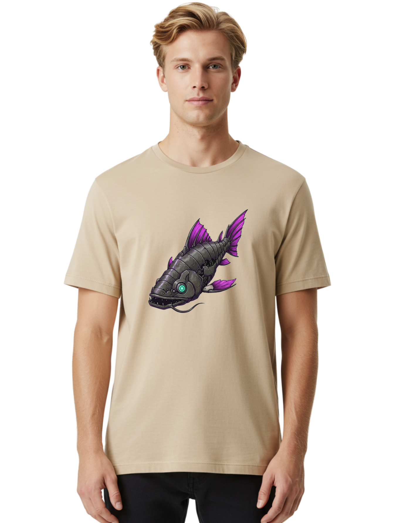 Robotic-Fish Men'S Graphic Tee, 100% Cotton, Comfortable Casual Summer Wear, Machine Washable, Vintage Camera, Old Camera, Antique Camera, Black Camera, Classic Photography, Photography Equipment, Nostalgic Device, Film Camera, Camera Art Baf482 16