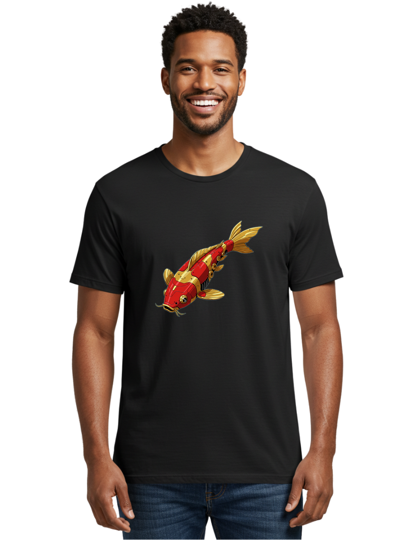 Robotic-Koi-Fish Men'S Graphic Tee, 100% Cotton, Comfortable Casual Summer Wear, Machine Washable, Vintage Camera, Old Camera, Antique Camera, Black Camera, Classic Photography, Photography Equipment, Nostalgic Device, Film Camera, Camera Art Baf483 23