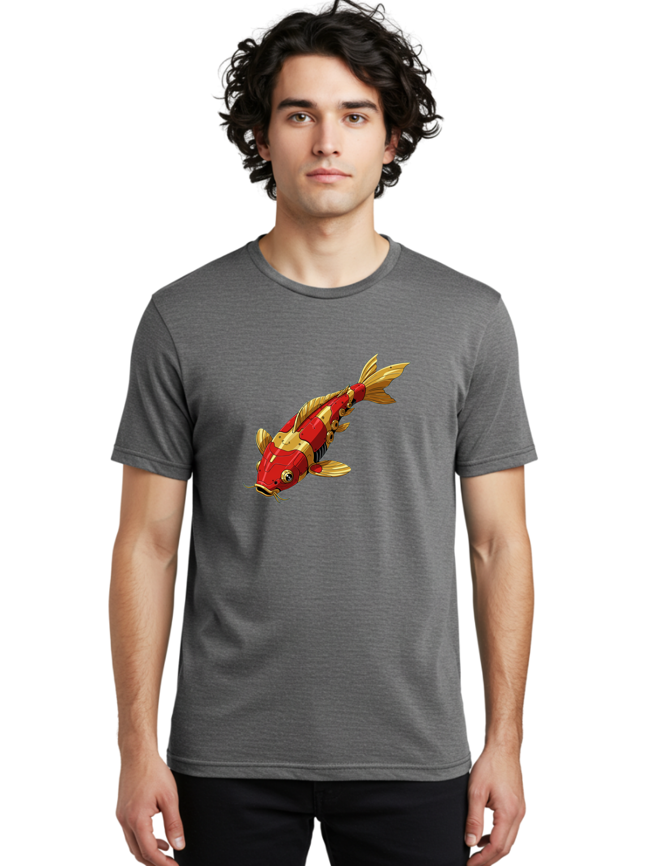 Robotic-Koi-Fish Men'S Graphic Tee, 100% Cotton, Comfortable Casual Summer Wear, Machine Washable, Vintage Camera, Old Camera, Antique Camera, Black Camera, Classic Photography, Photography Equipment, Nostalgic Device, Film Camera, Camera Art Baf483 26