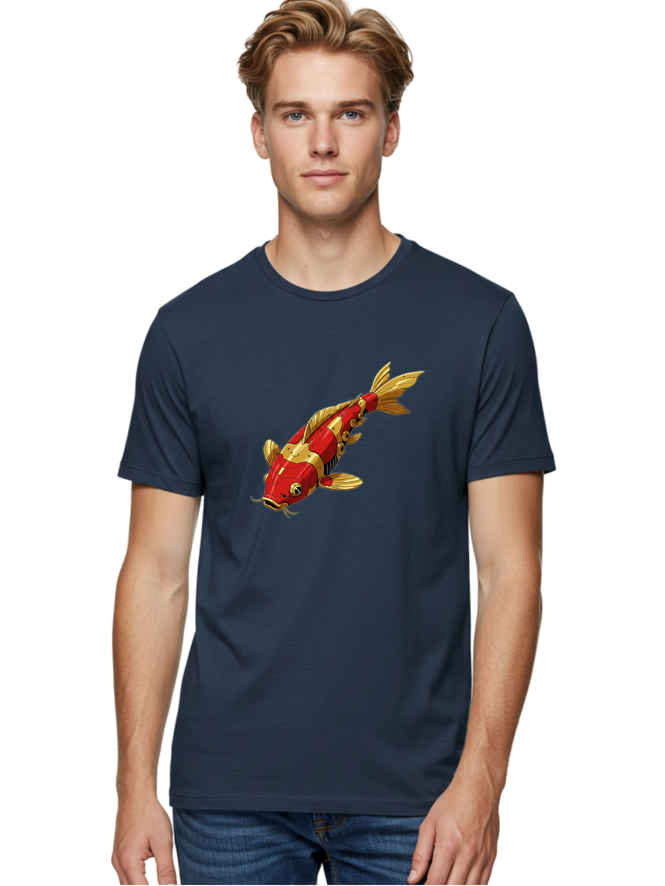 Robotic-Koi-Fish Men'S Graphic Tee, 100% Cotton, Comfortable Casual Summer Wear, Machine Washable, Vintage Camera, Old Camera, Antique Camera, Black Camera, Classic Photography, Photography Equipment, Nostalgic Device, Film Camera, Camera Art Baf483 24